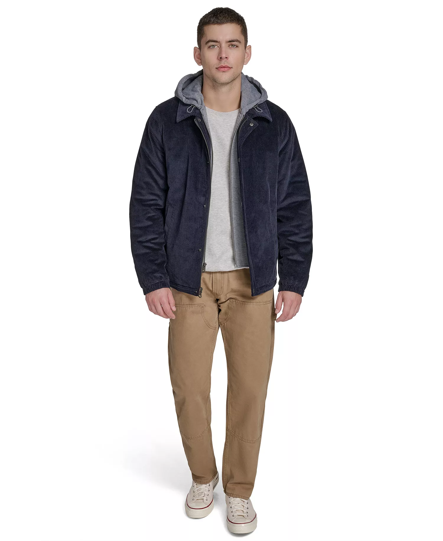 Men's Corduroy Coaches Jacket - Navy - 2XL