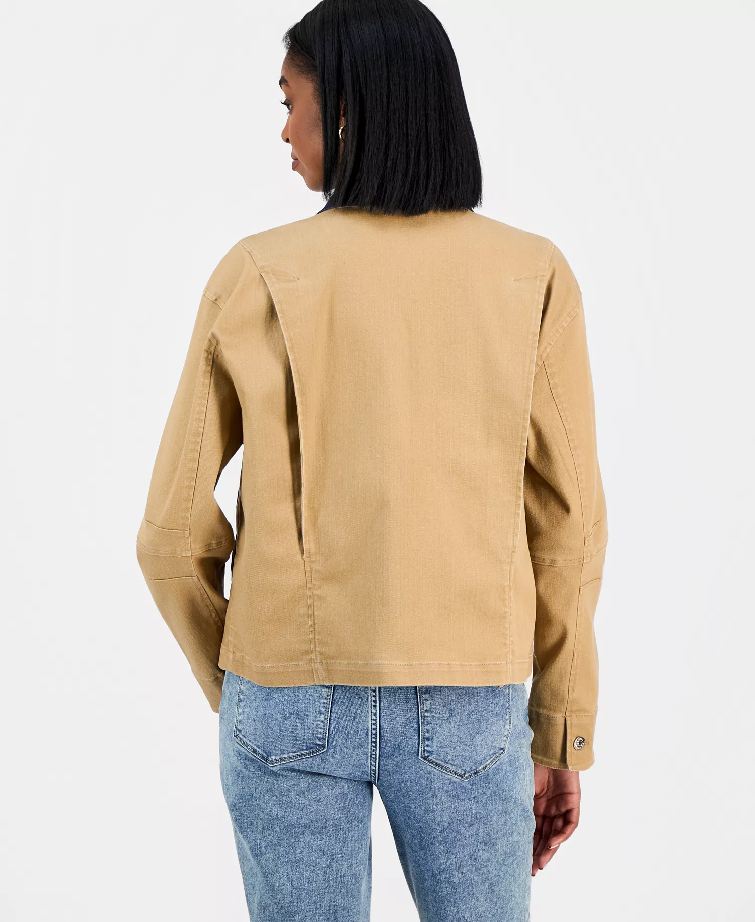 Nautica Women's Spread-Collar Zip-Front Jacket  - Tigers Eye - L