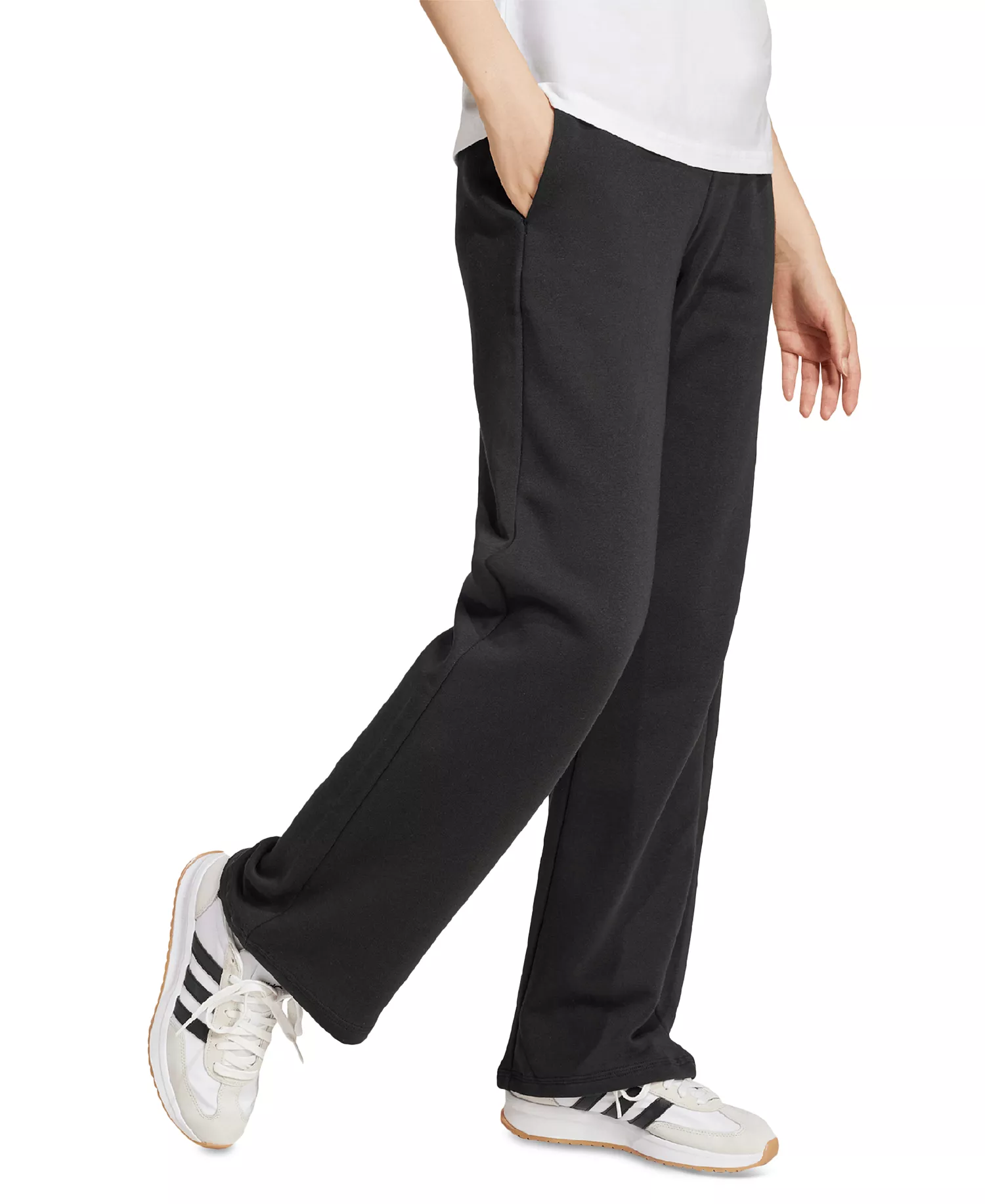 Women's Essentials Small Logo Feel Cozy Open Hem Pants - Aurora Plum/black - 2XL