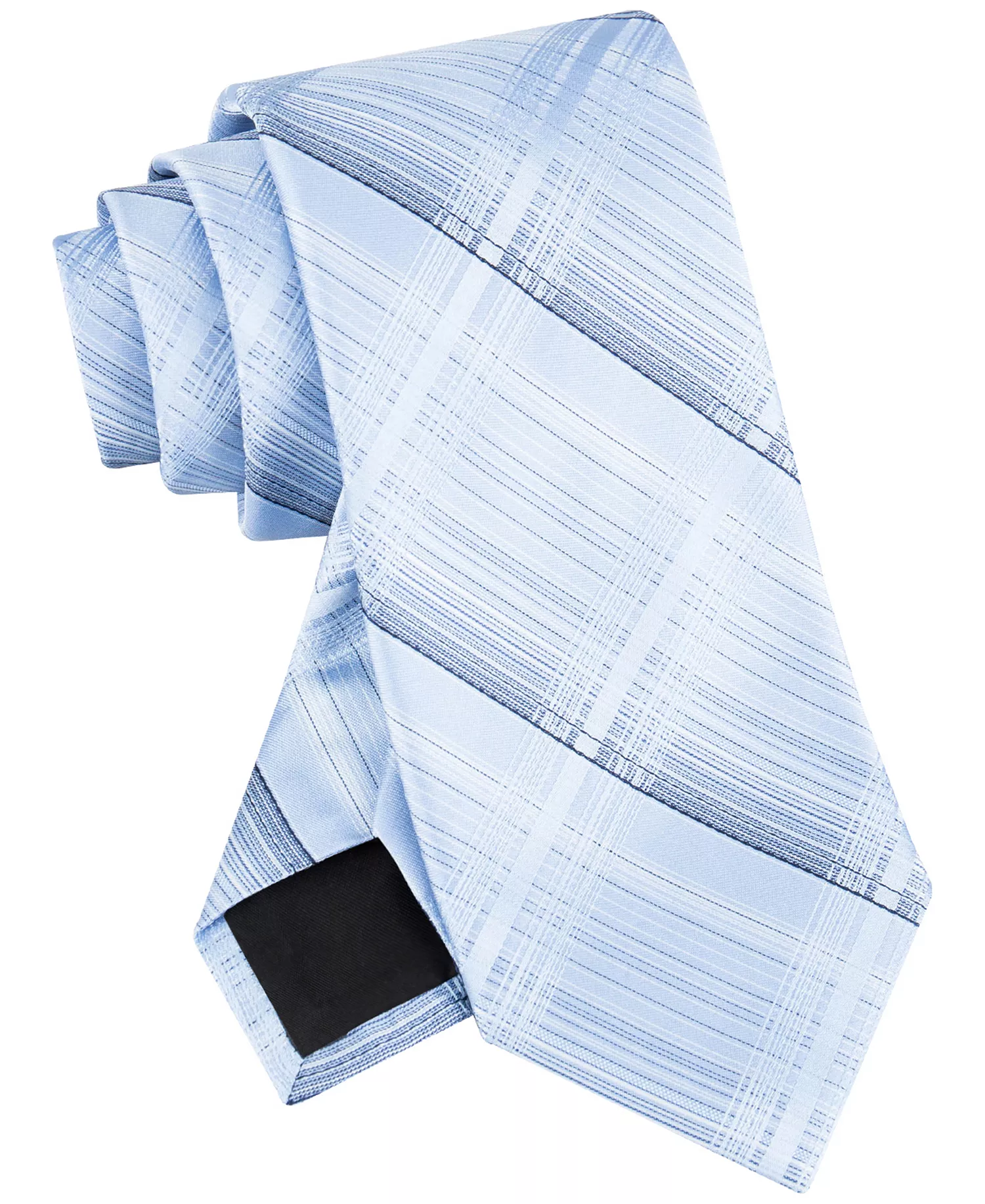 Men's Ansel Shaded Plaid Tie - Light Blue - ONE SIZE