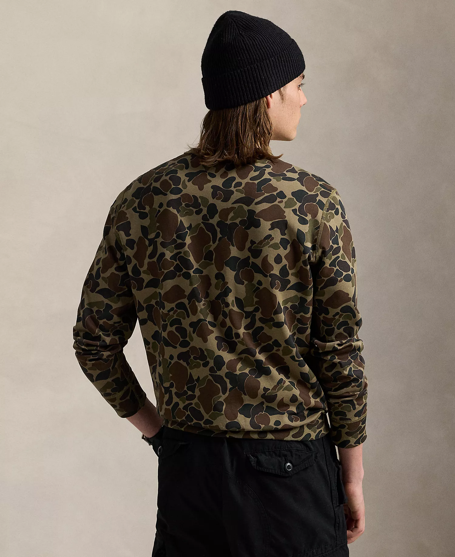 Men's Camo Double-Knit Sweatshirt - Outdoorsman Camo - XS