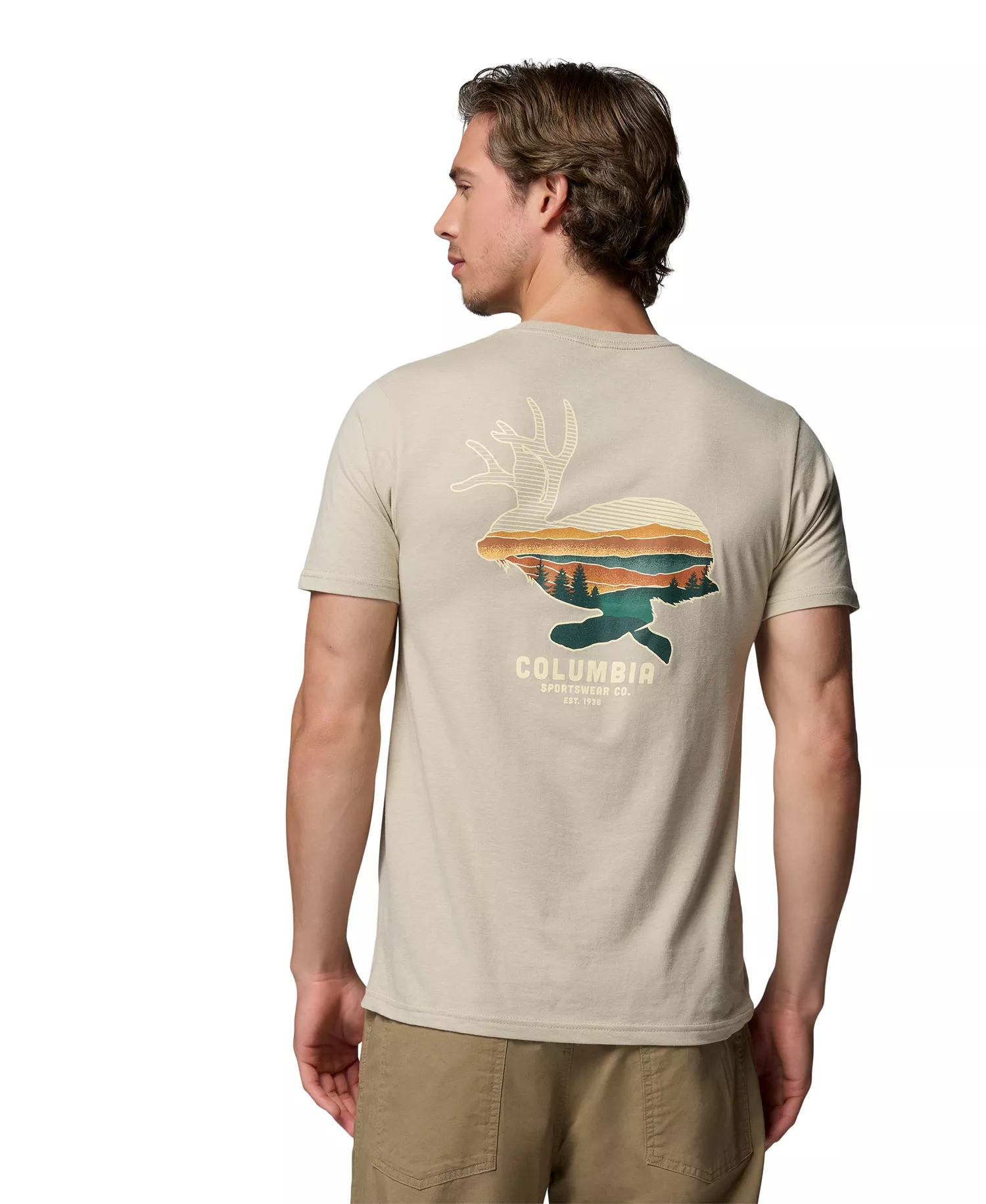 Men's Roundabout Graphic T-Shirt - FOSSIL HEATHER - L