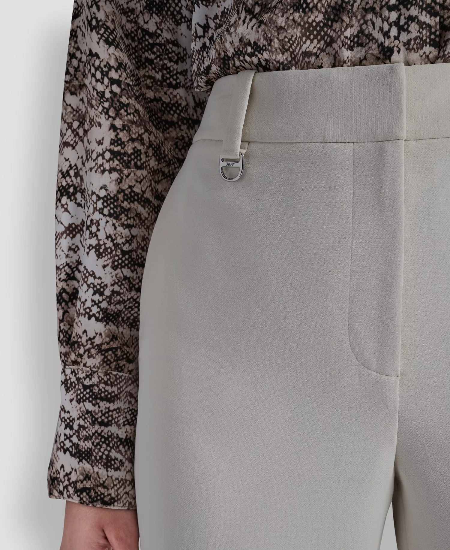 Women's Charm Detailed Ankle Length Pants - Gray - 10