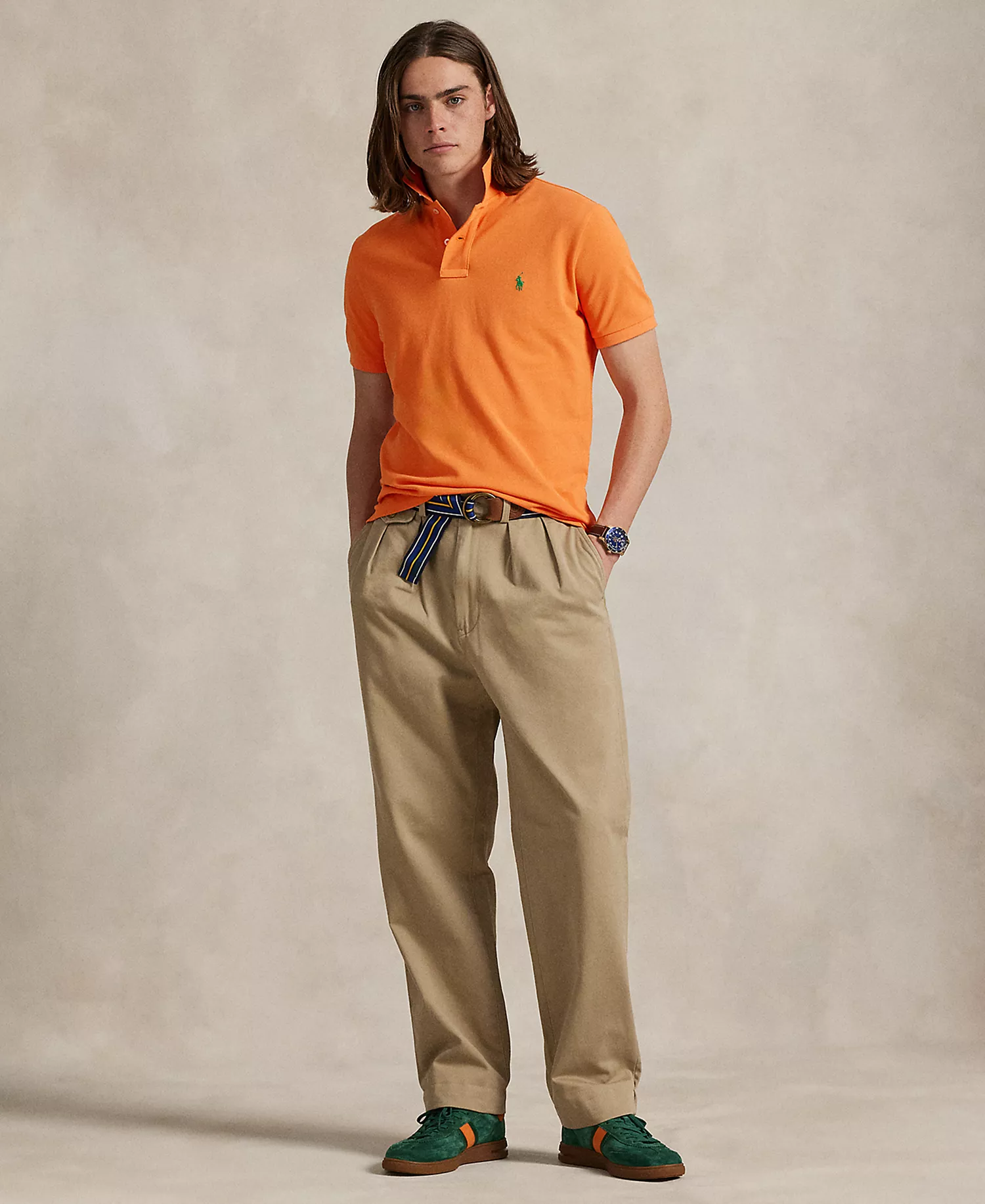 Men's Classic-Fit Cotton Polo Shirt - Bedford Orange - 2XL