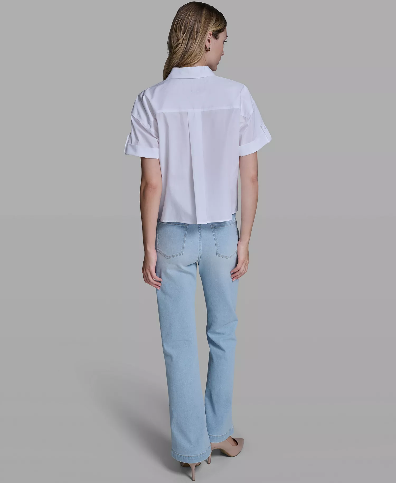Women's Short-Sleeve Sewing Theme Top - White - L