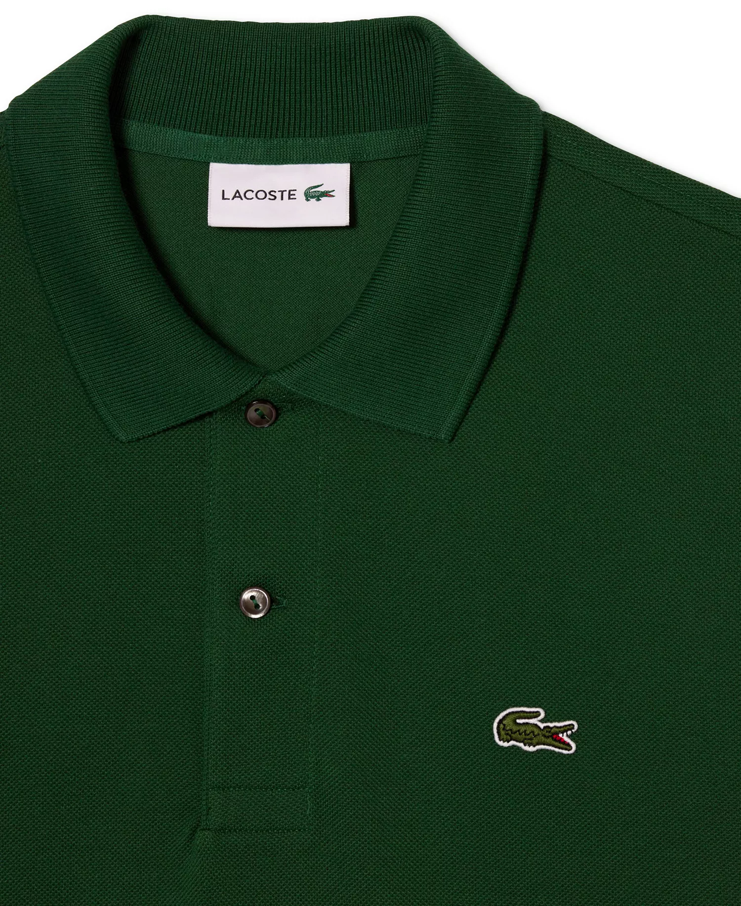 Men's Long Sleeve Pique Polo  - 132 - Green - 2XL