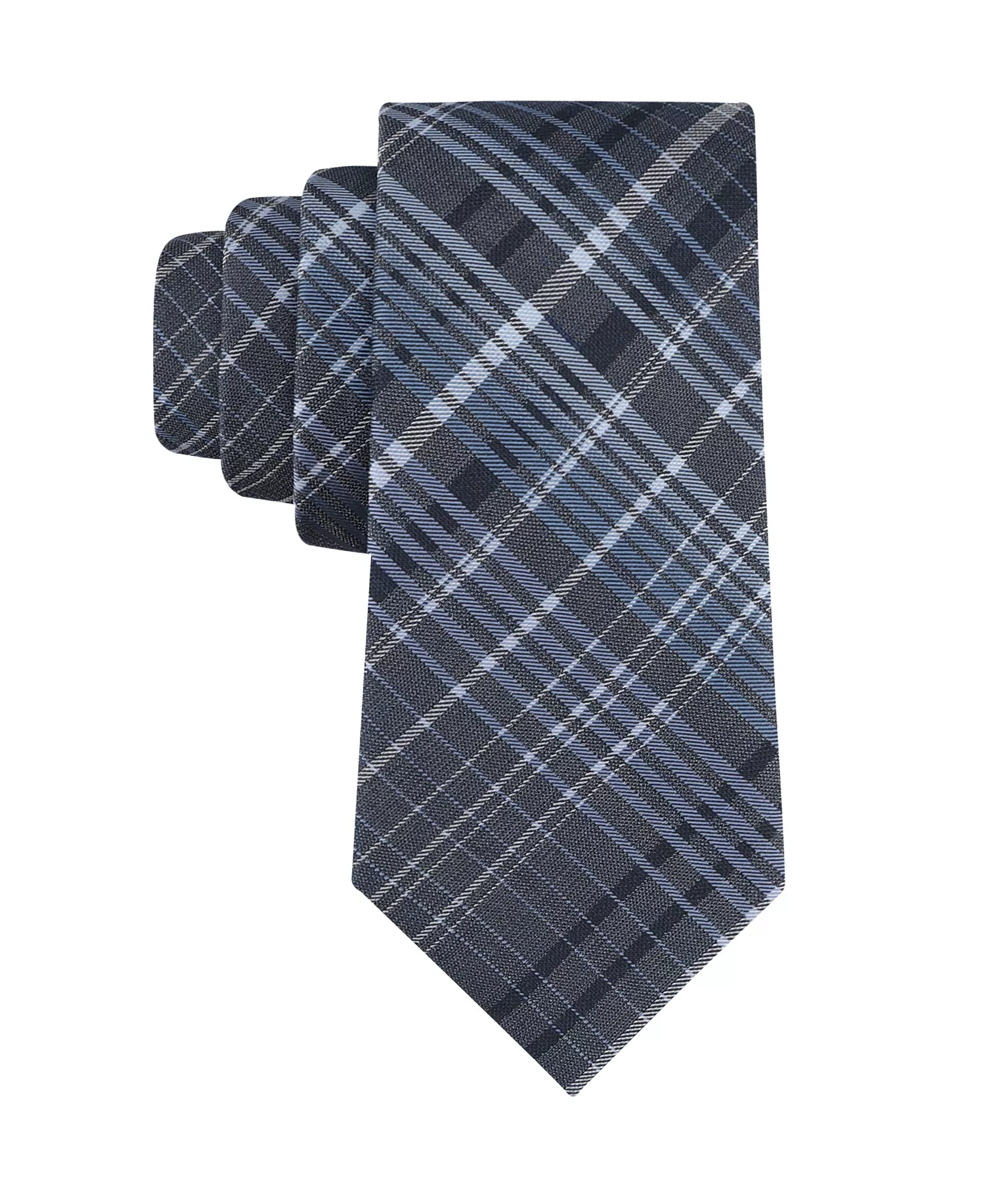 Men's Kingston Plaid Tie - Blue - ONE SIZE