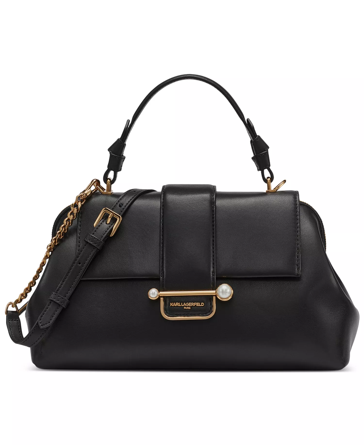 Dara Satchel Bag - Black/gold - NO SIZE