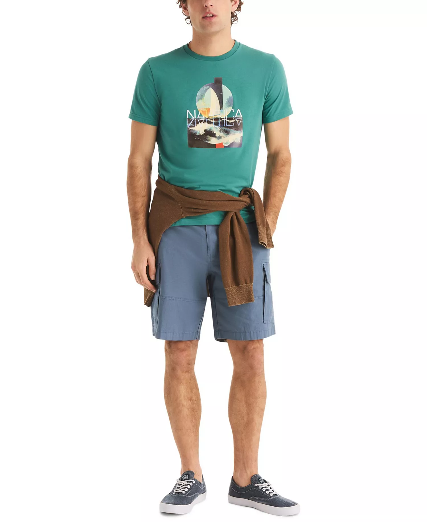 Men's Short-Sleeve Big Waves T-Shirt - Big Sur Green - L