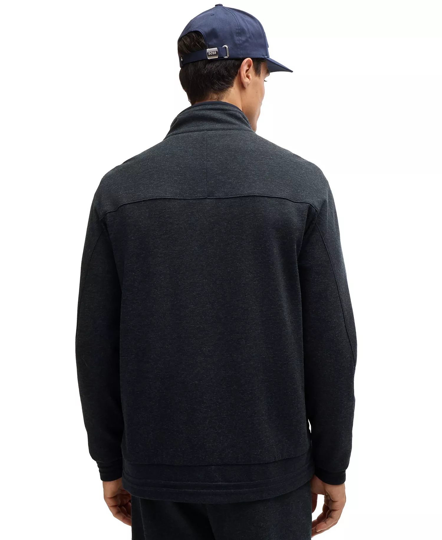 Men's Regular-Fit Zipped Jacket - Dark Blue - L