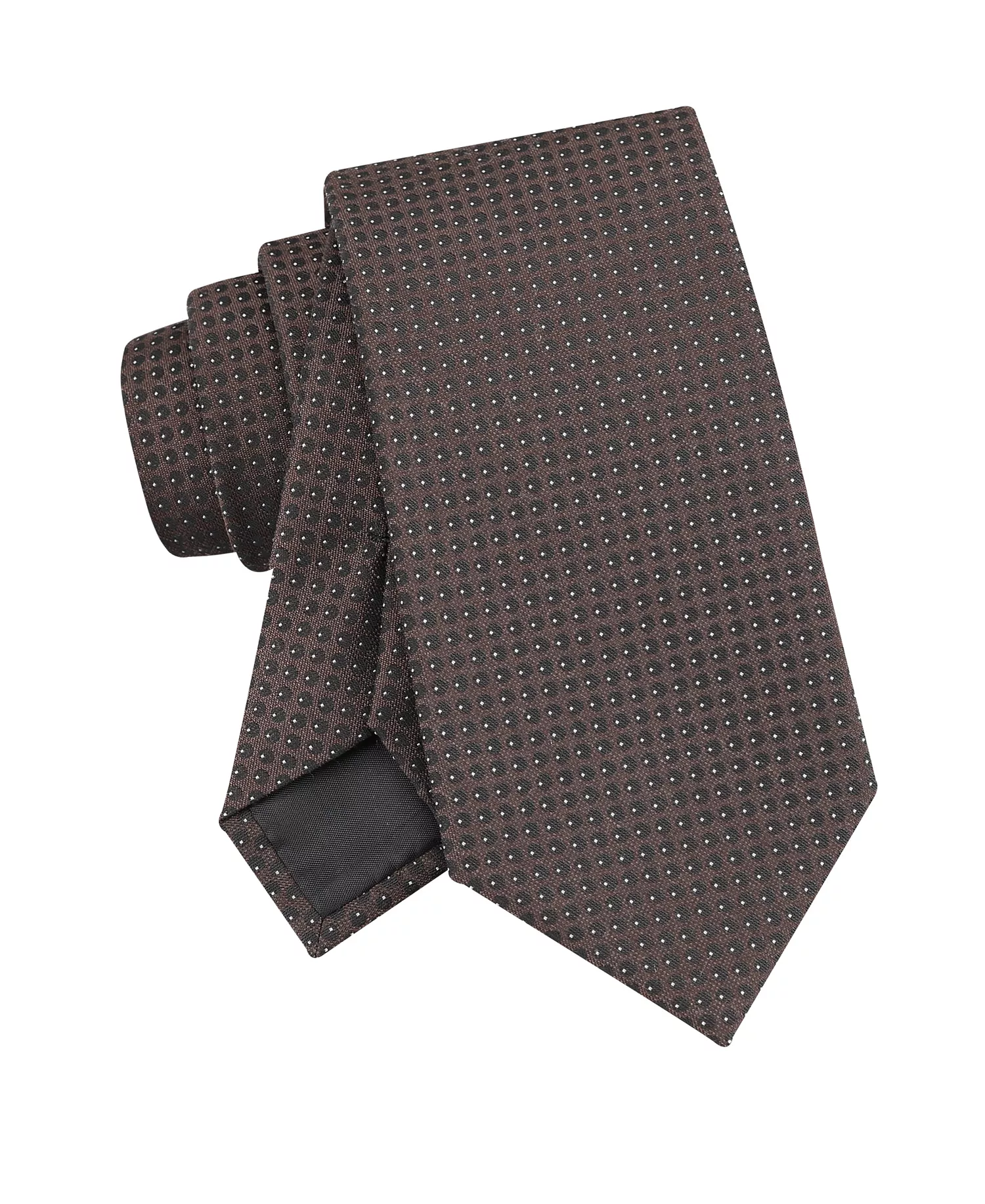 Men's Stella Micro Pattern Tie - Brown - ONE SIZE