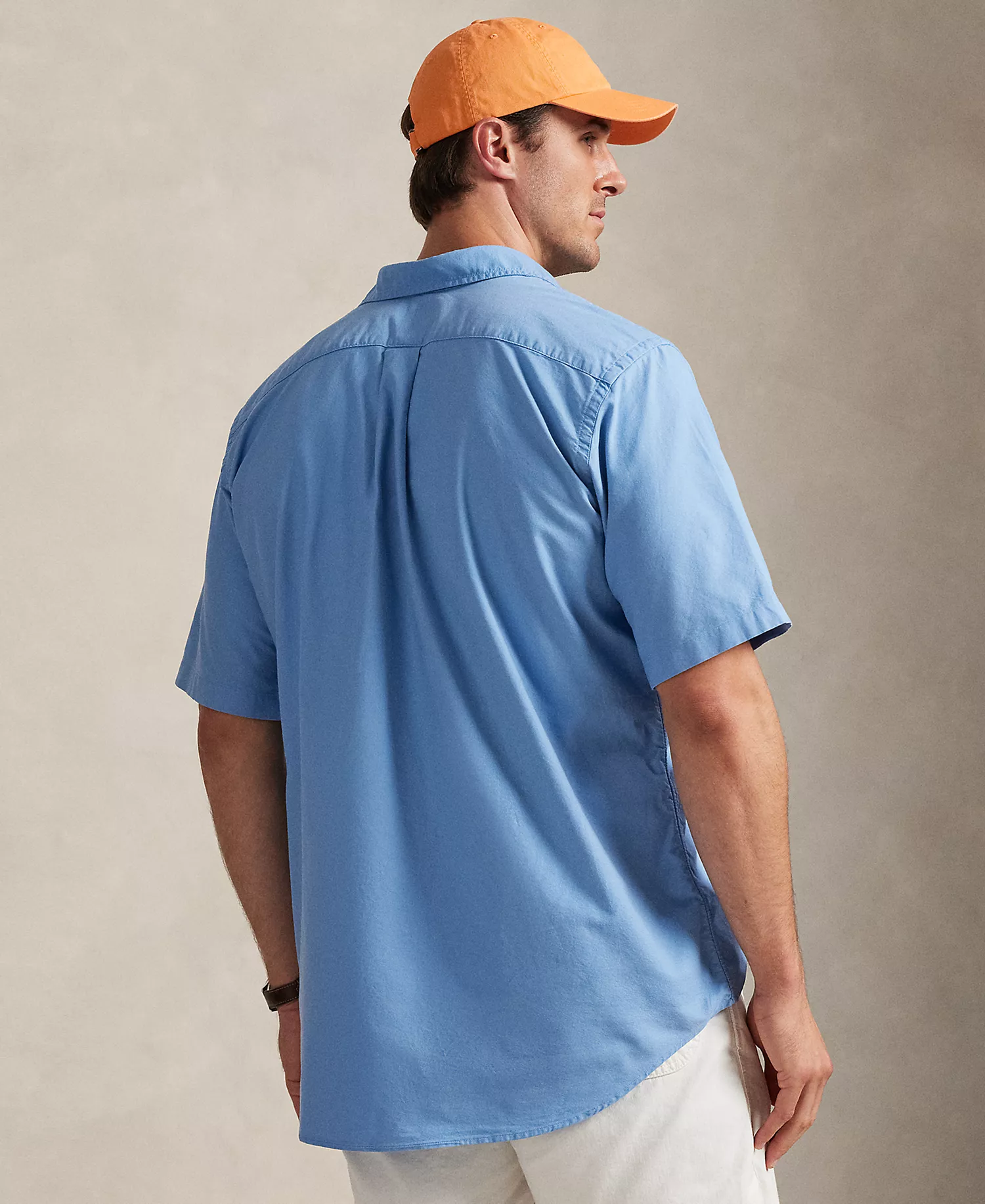 Men's Big & Tall Garment-Dyed Oxford Shirt - Bristol Blue - 2LT