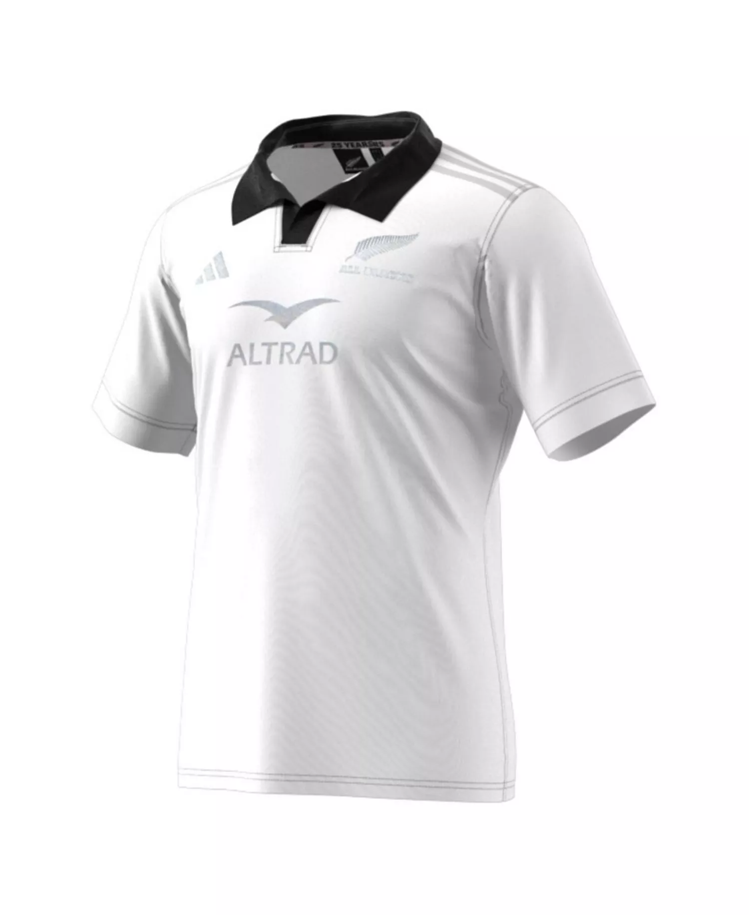 Men's White New Zealand Rugby 2024/25 Away Replica Jersey - White - 2XL