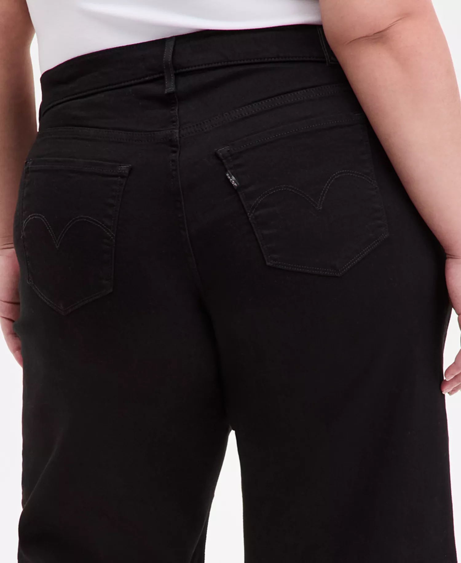 Women's 318 Shaping Stellar-Stretch Wide-Leg Jeans - Black - 14W