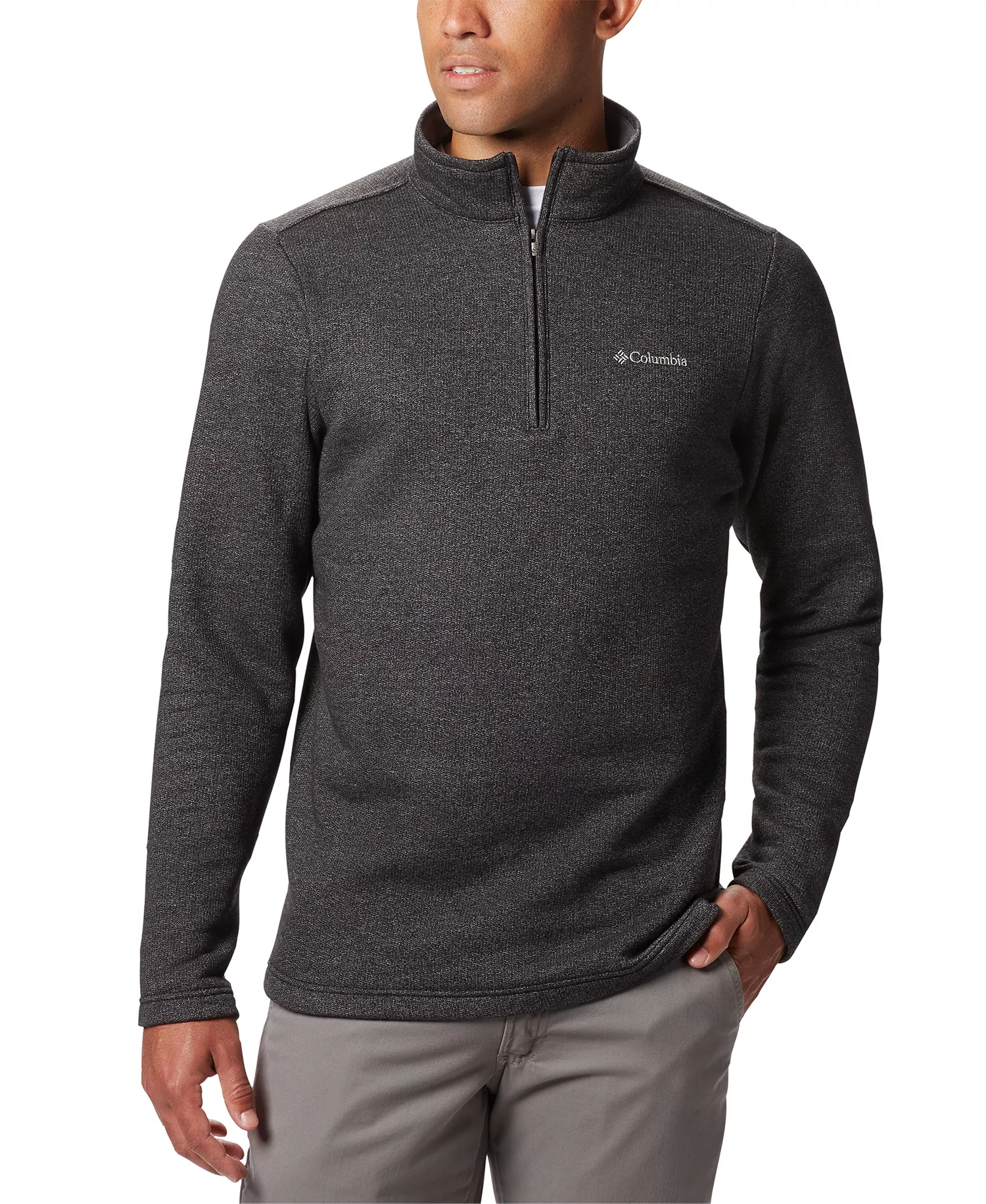 Men's Great Hart Mountain III Half Zip Sweatshirt - Black - L