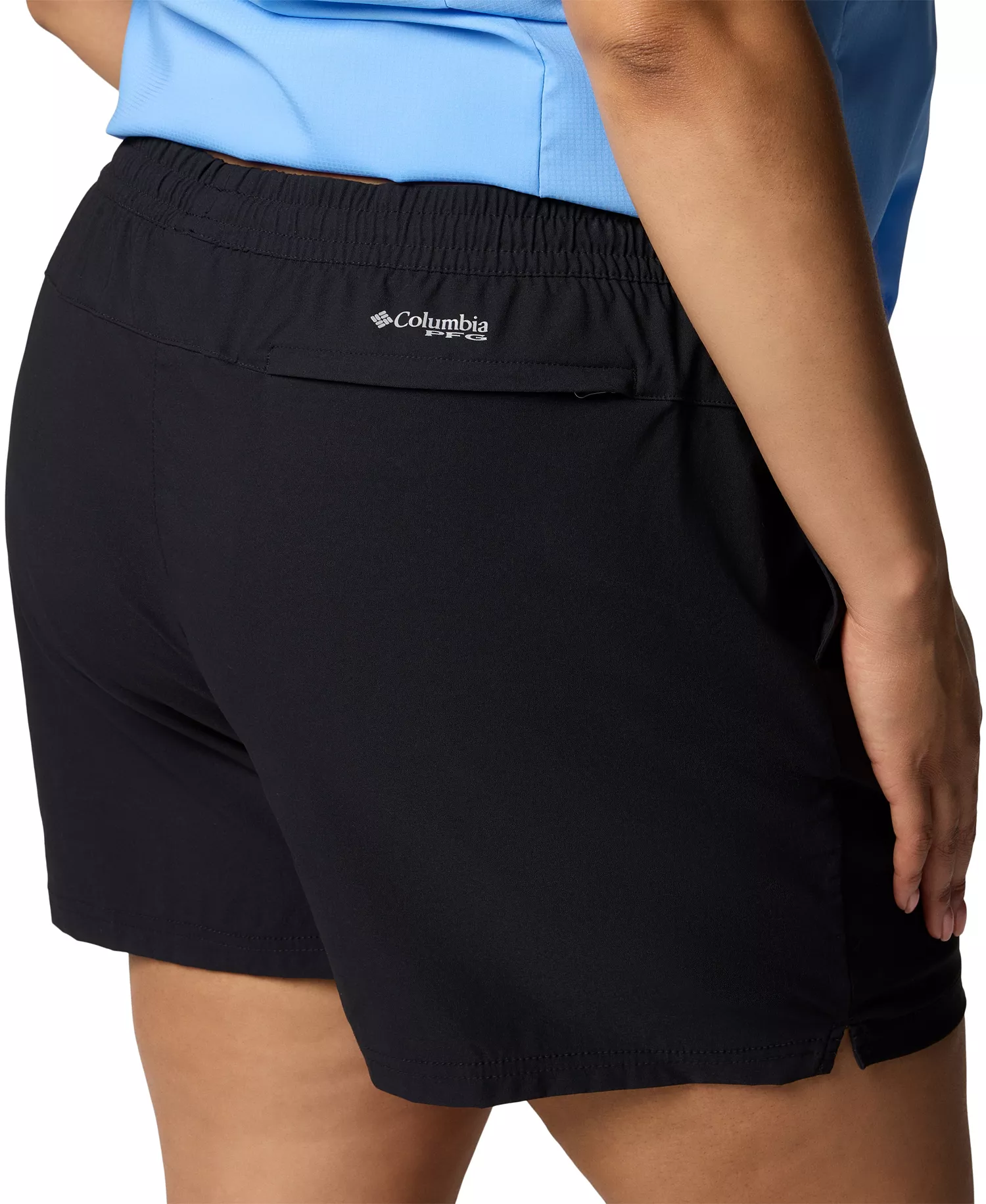 Plus Size Rugged Water Comfort Stretch Shorts - Black - 1X