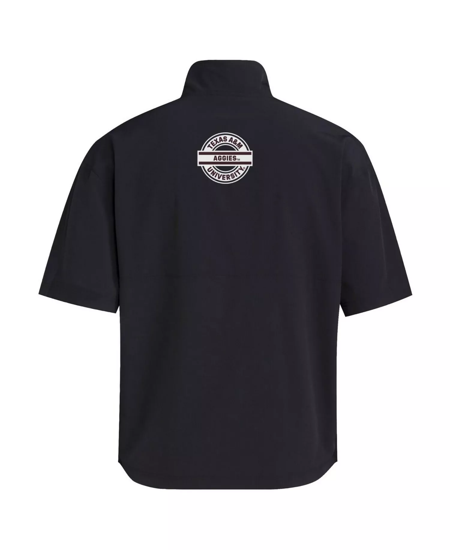Men's Black Texas A&M Aggies 2024 Half-Zip Short Sleeve Training Jacket - Black - M
