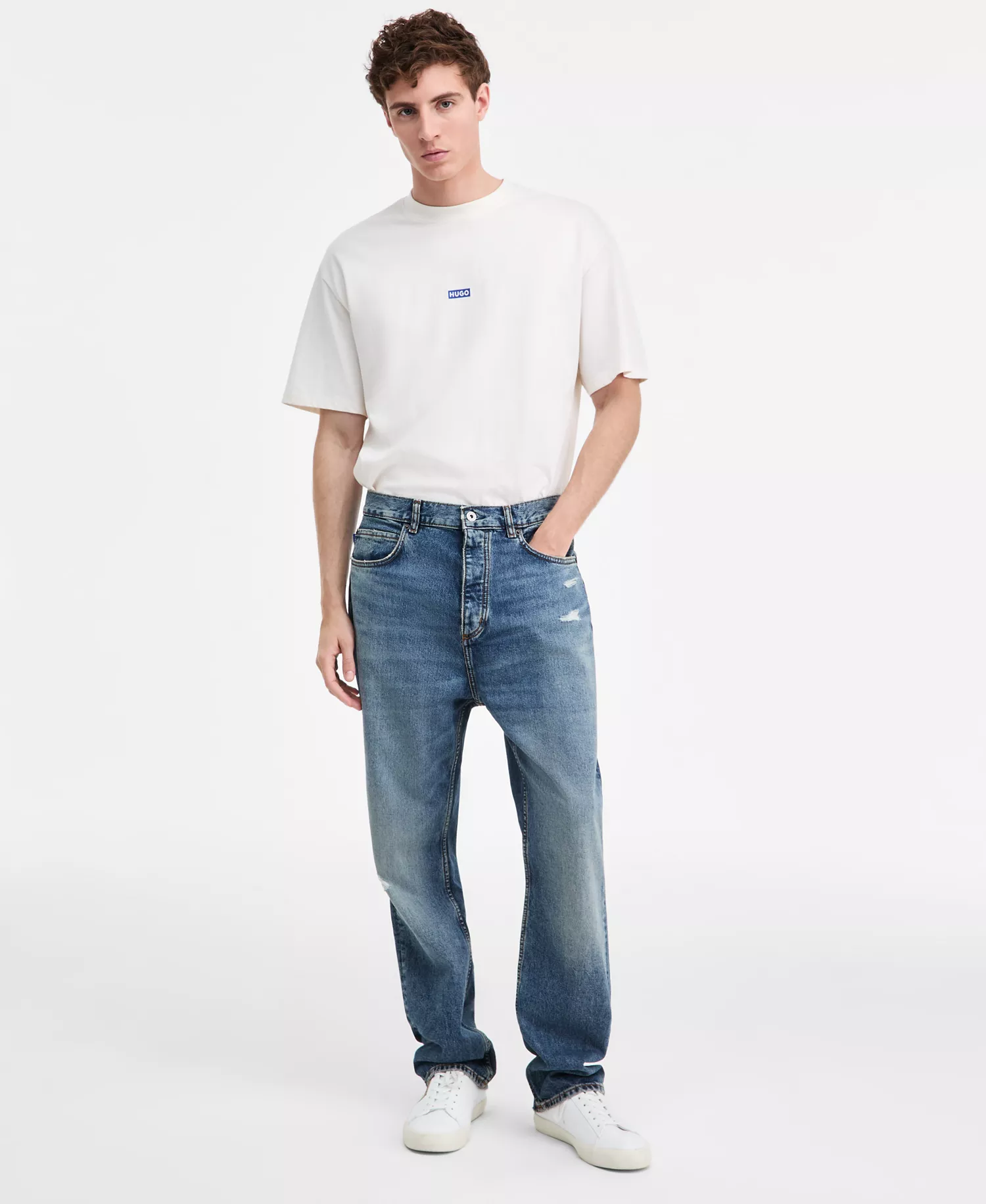 Men's Nate Distressed Regular-Fit Jeans - MEDIUM GREY - 30x32