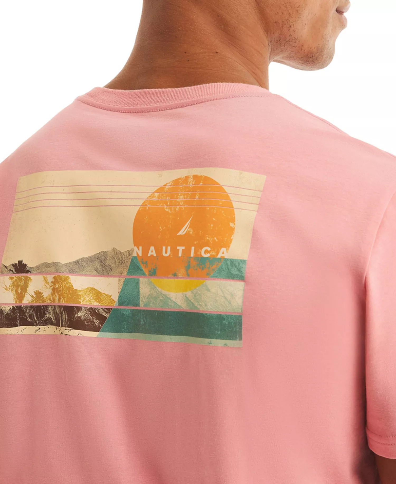 Men's Short-Sleeve Land And Sea T-Shirt - Mauve Glow - L