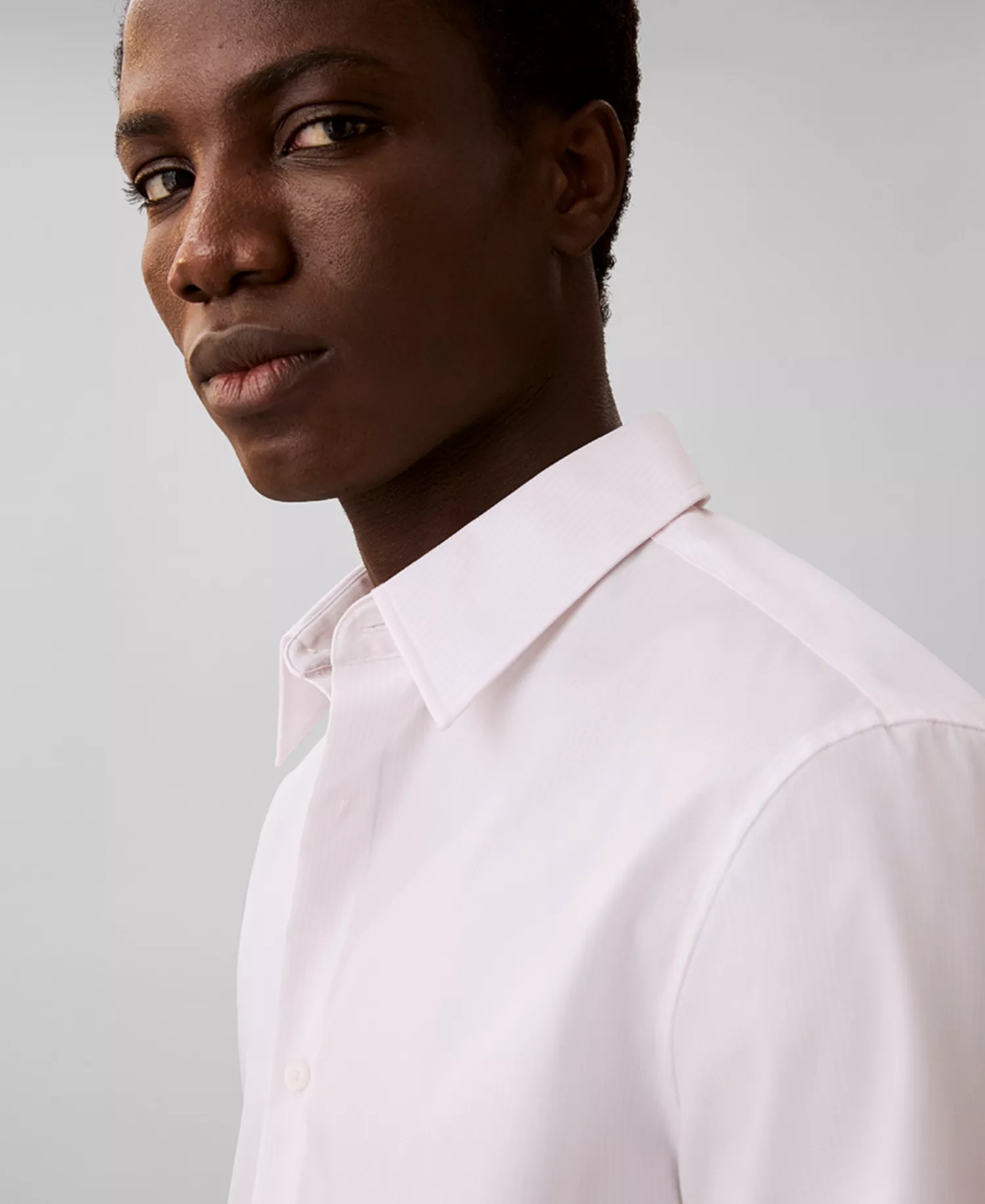 Men's Stretch Striped Slim-Fit Dress Shirt - Cradle Pink - 2XL