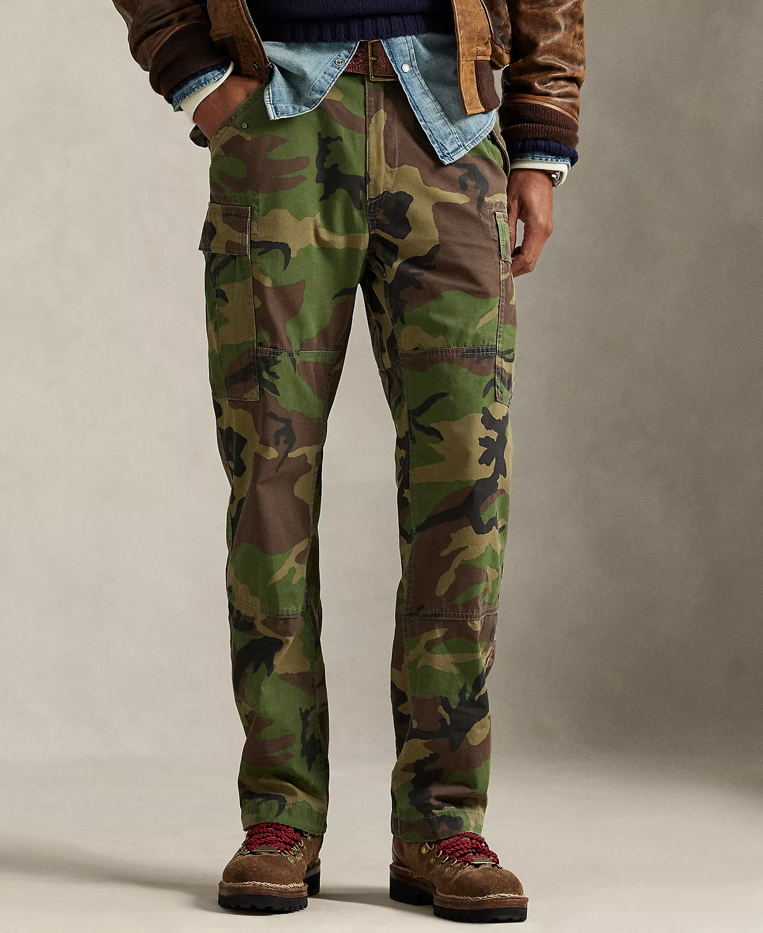 Men's Classic Fit Camo Canvas Cargo Pants - Surplus Camo - 30x30