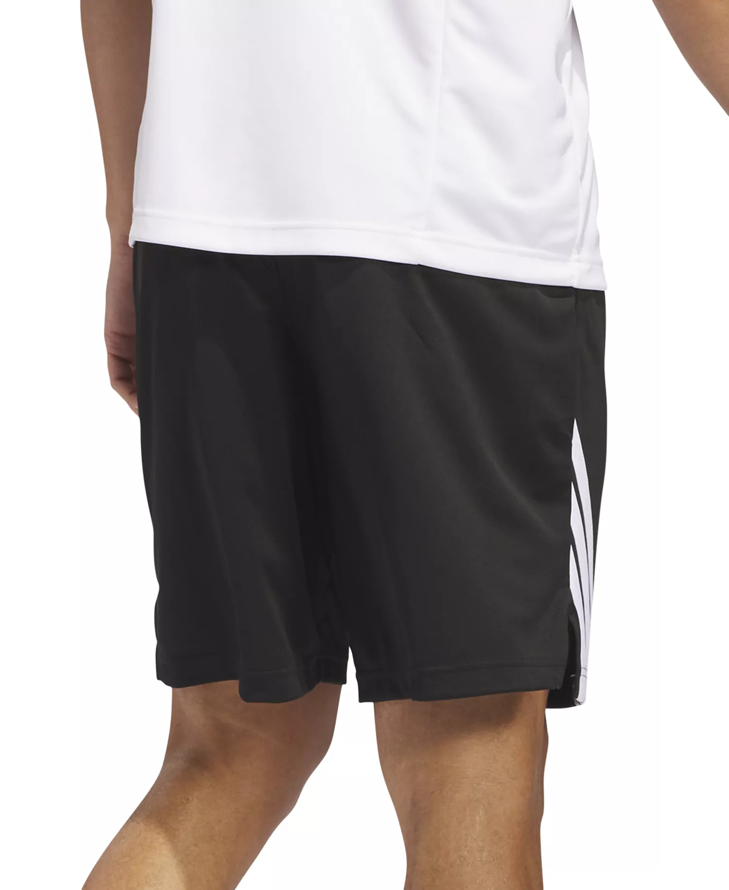 Men's Three-Stripes Legends Basketball Shorts 5" - Black/whit - L