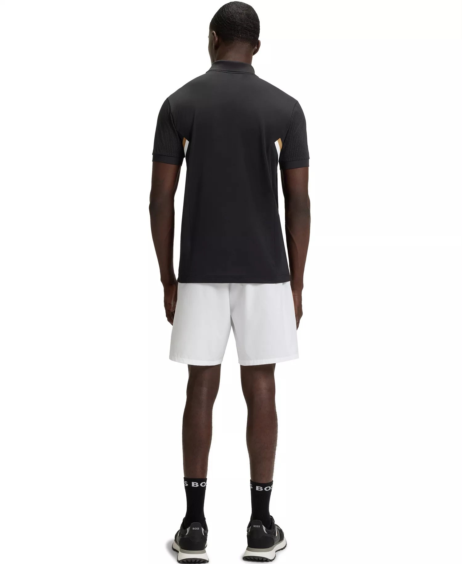 Men's Active Moisture Management Slim-Fit Polo Shirt - Black - L