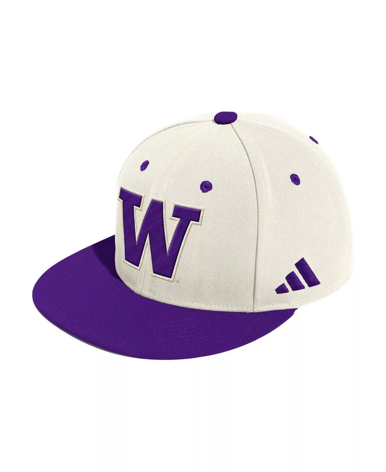 Men's Cream Washington Huskies On-Field Fitted Baseball Hat - Cream - 7