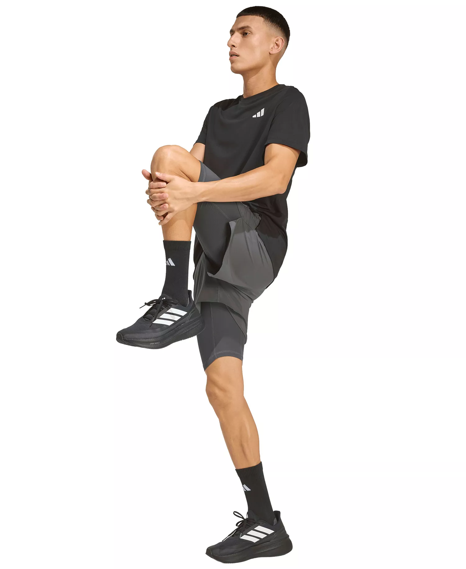 Men's Regular-Fit Running T-Shirt - Black - 2XL