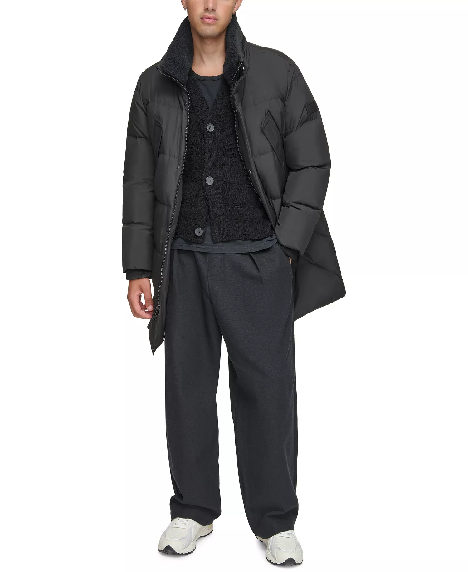 Men's Valcour Duvet Quilted Parka Coat - Black - 2XL