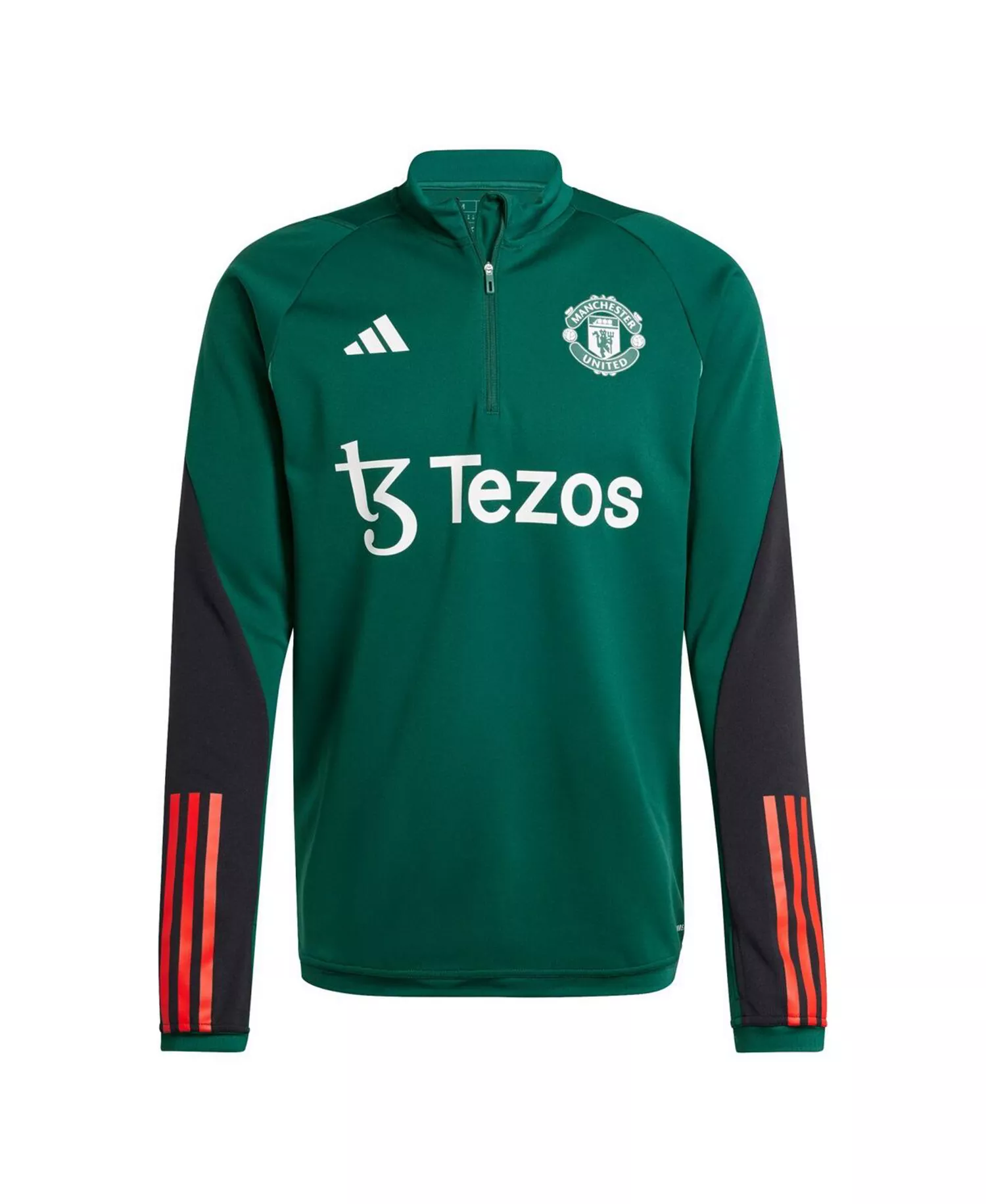 Men's Green Manchester United 2023/24 AEROREADY Raglan Quarter-Zip Training Top - Green - XL