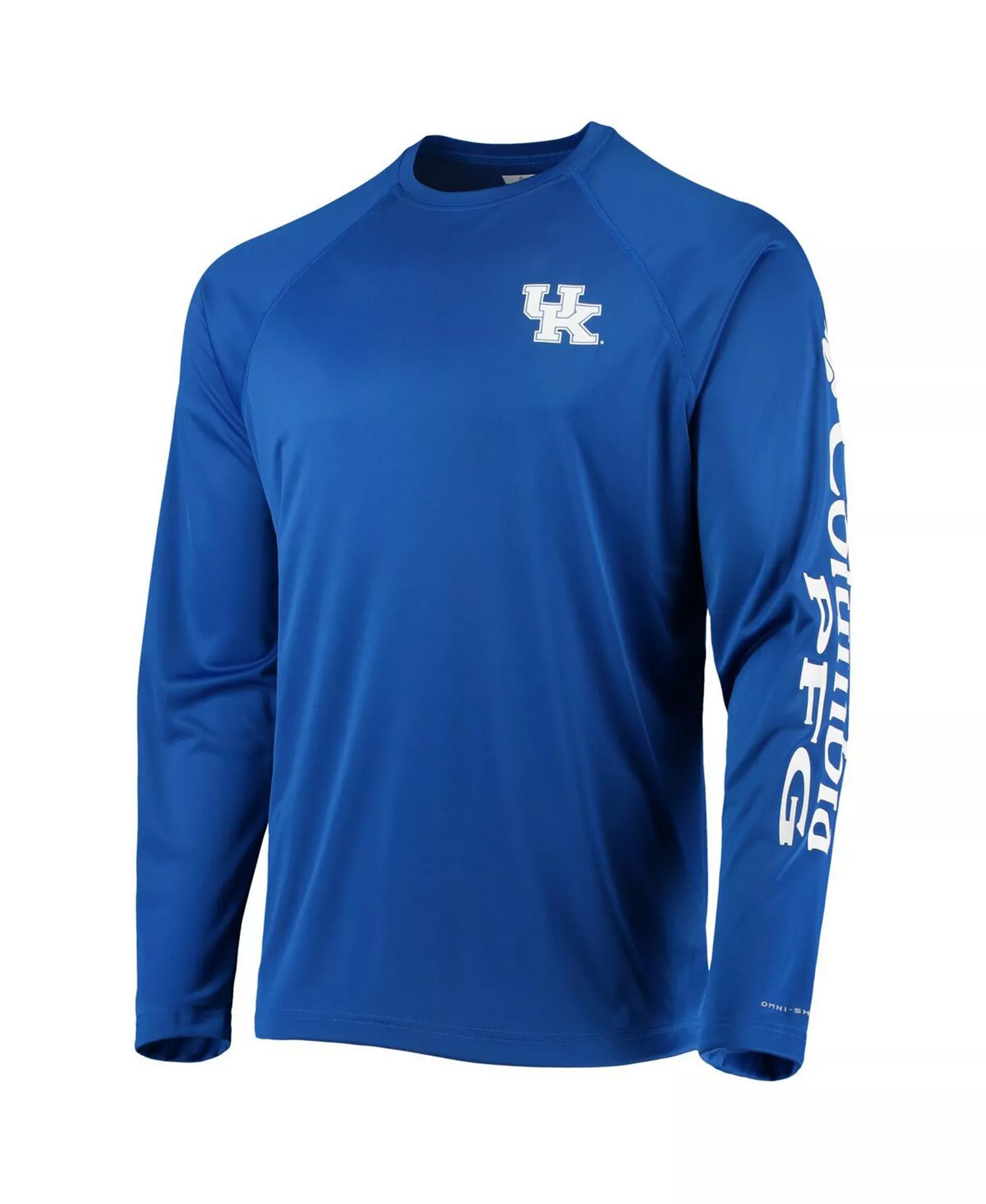 Men's Royal Kentucky Wildcats Terminal Tackle Omni-Shade Raglan Long Sleeve T-shirt - Royal - L
