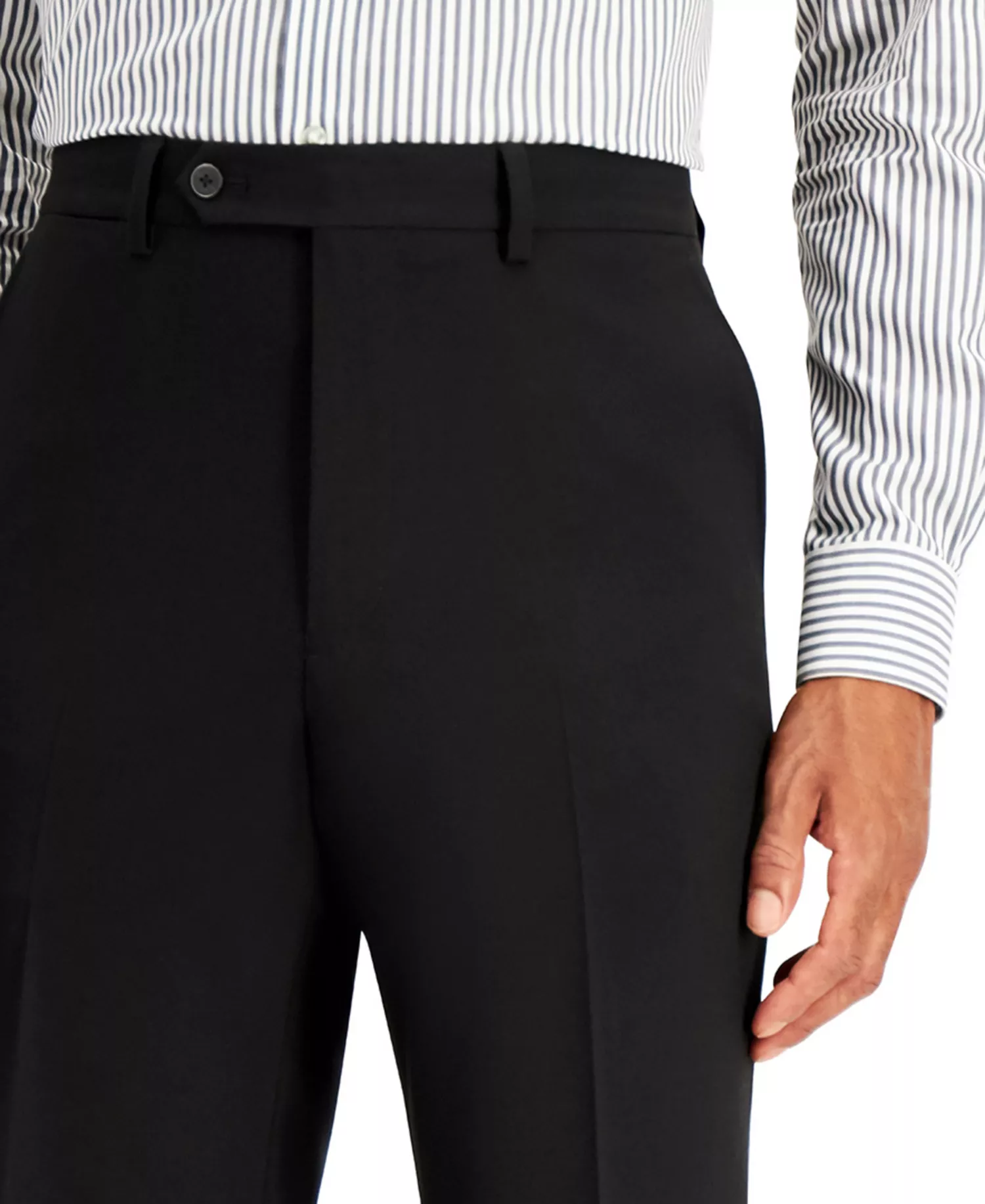 Men's Modern-Fit Bi-Stretch Suit - Black Solid - 36R