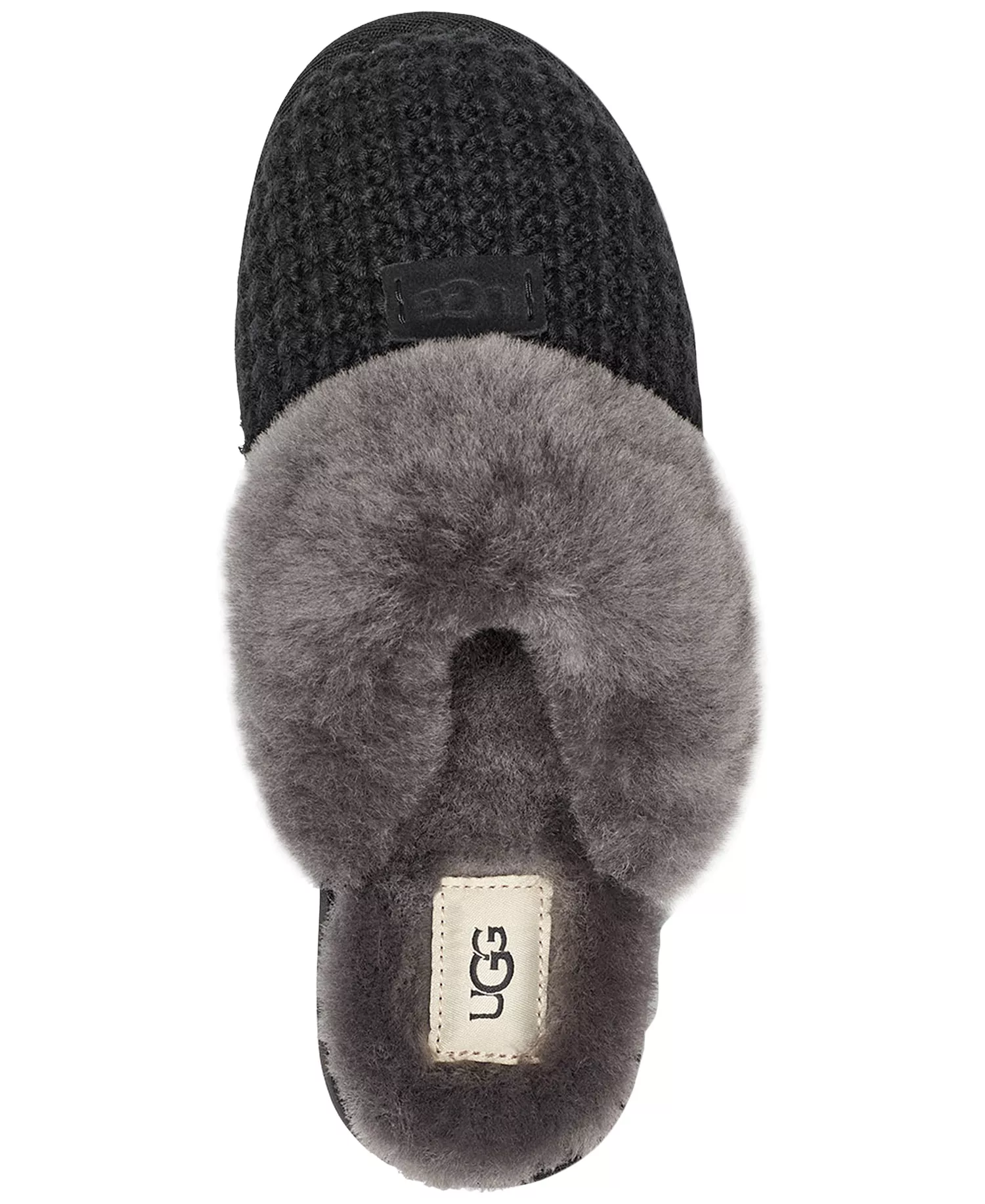 Women's Cozy Faux-Shearling Slippers - Black - 10M