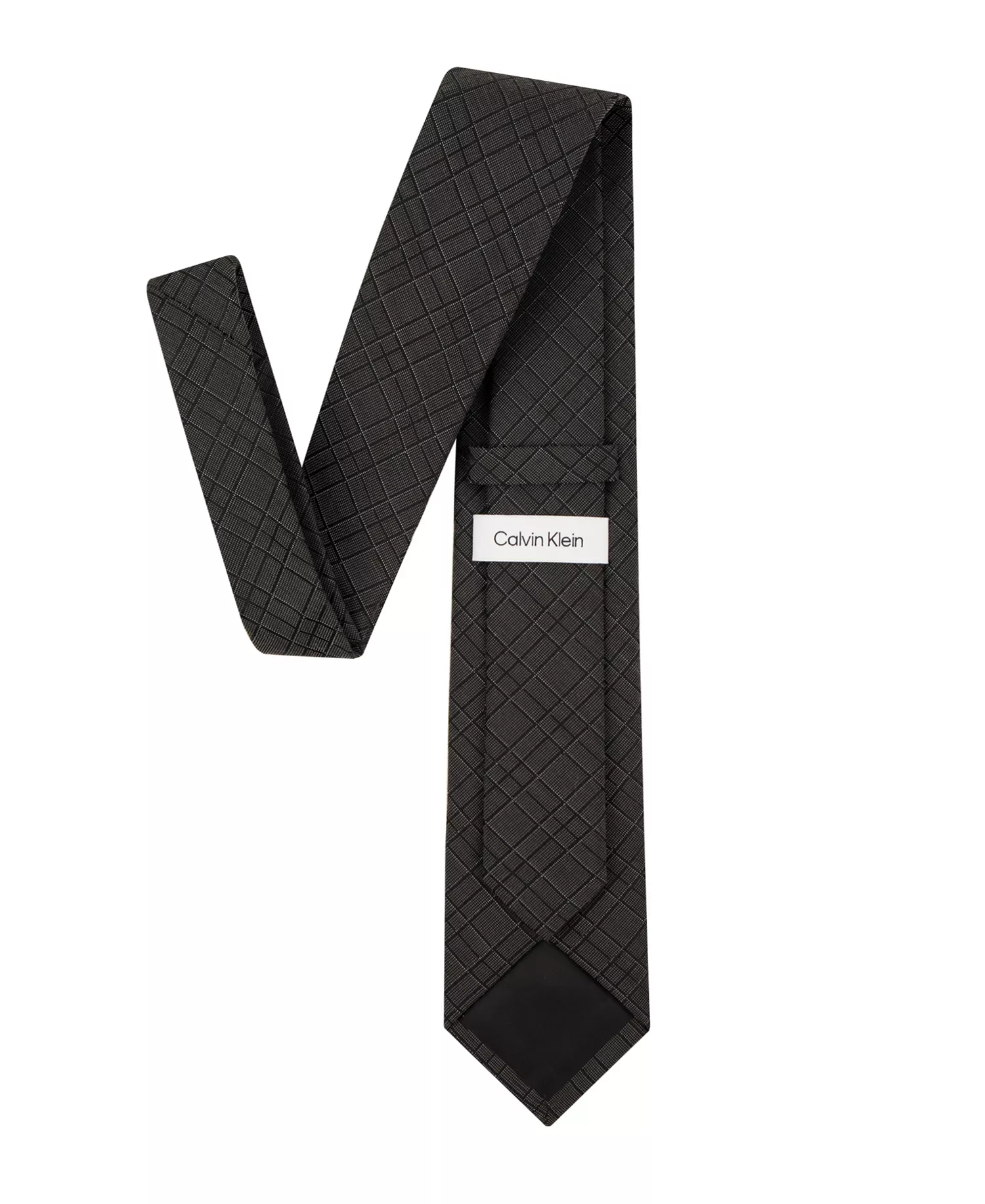 Men's Larson Plaid Tie - Black - ONE SIZE
