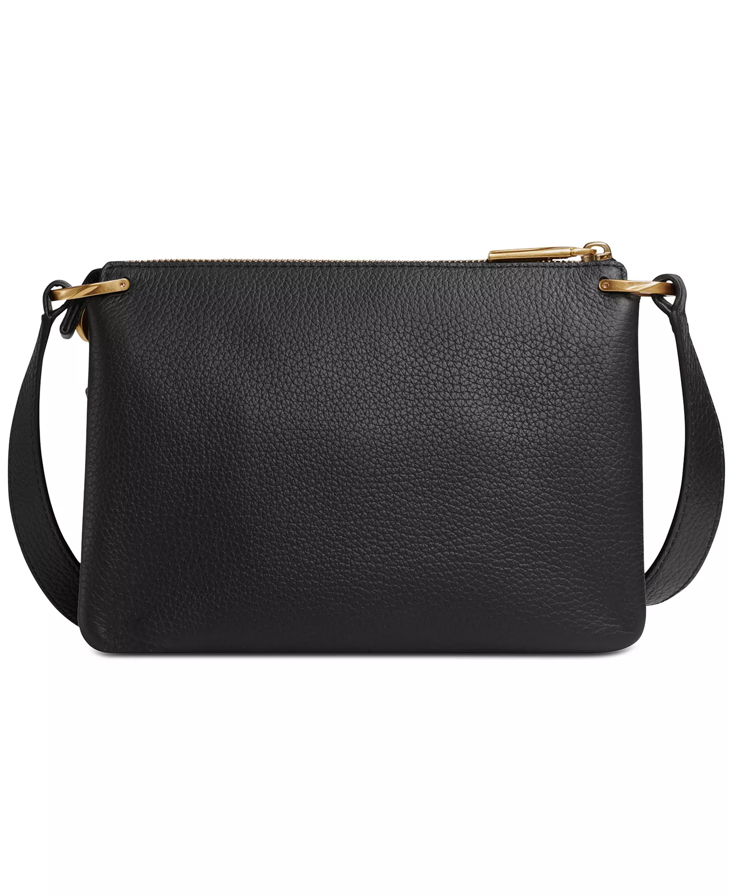 Glenwood Zippered Leather Crossbody with Tassel Detail - Blk/gold - NO SIZE