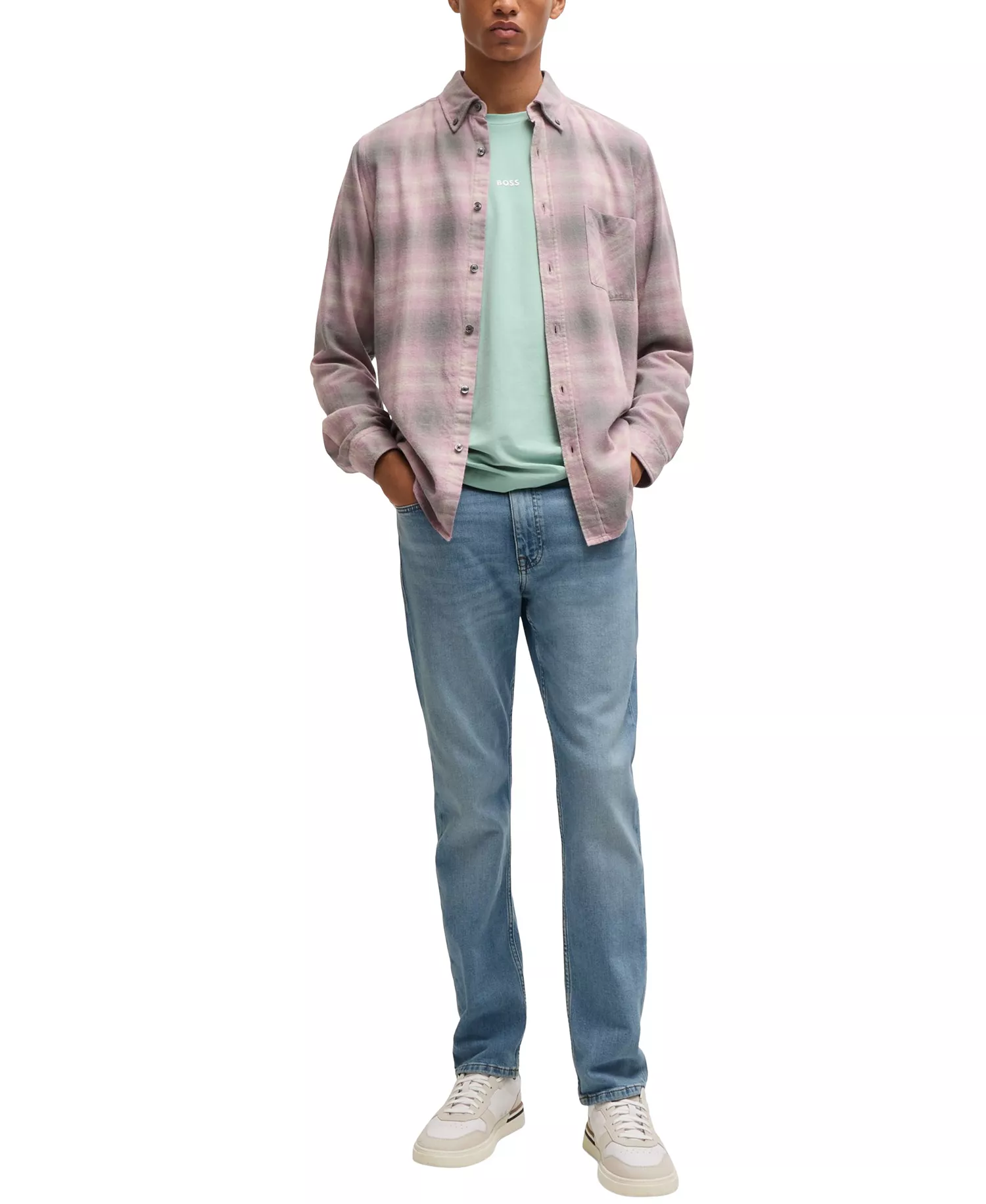 Men’s Delaware Slim-Fit Bright-Blue Jeans - Open Blue - 32 - 30