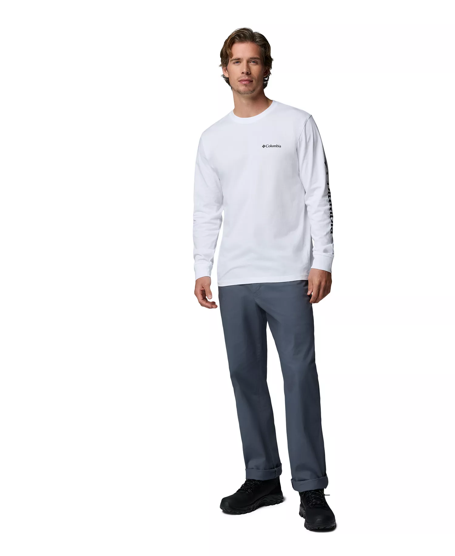 Men's Fundamental Graphic Long-Sleeve T-Shirt - Black - L
