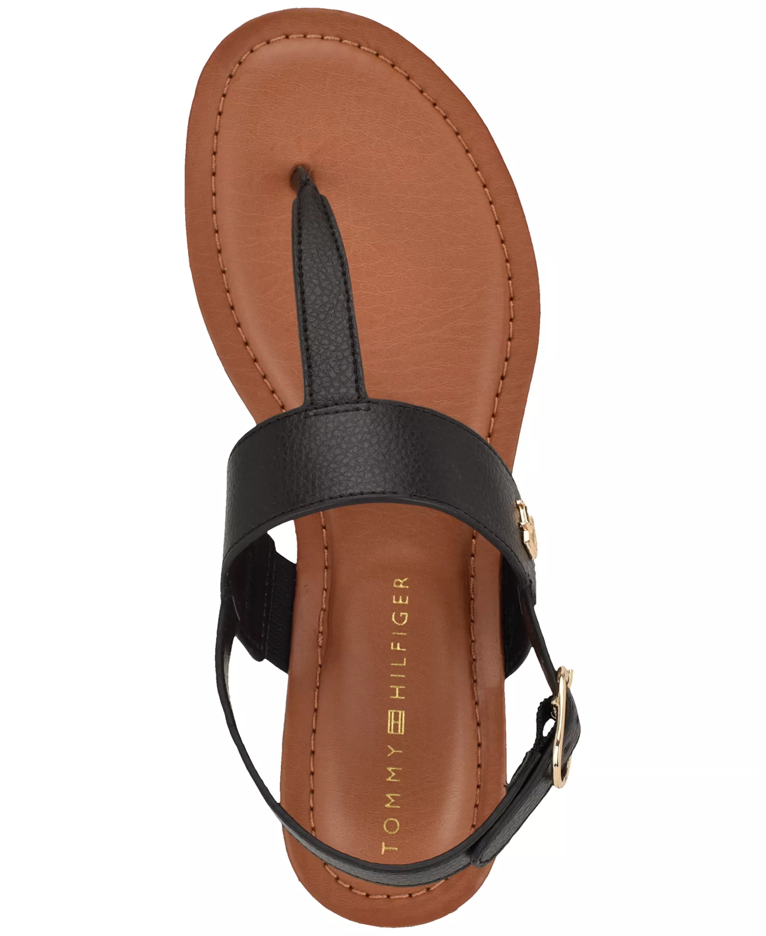 Women's Lenian T-Strap Flat Slingback Sandal - Black - 6.5M