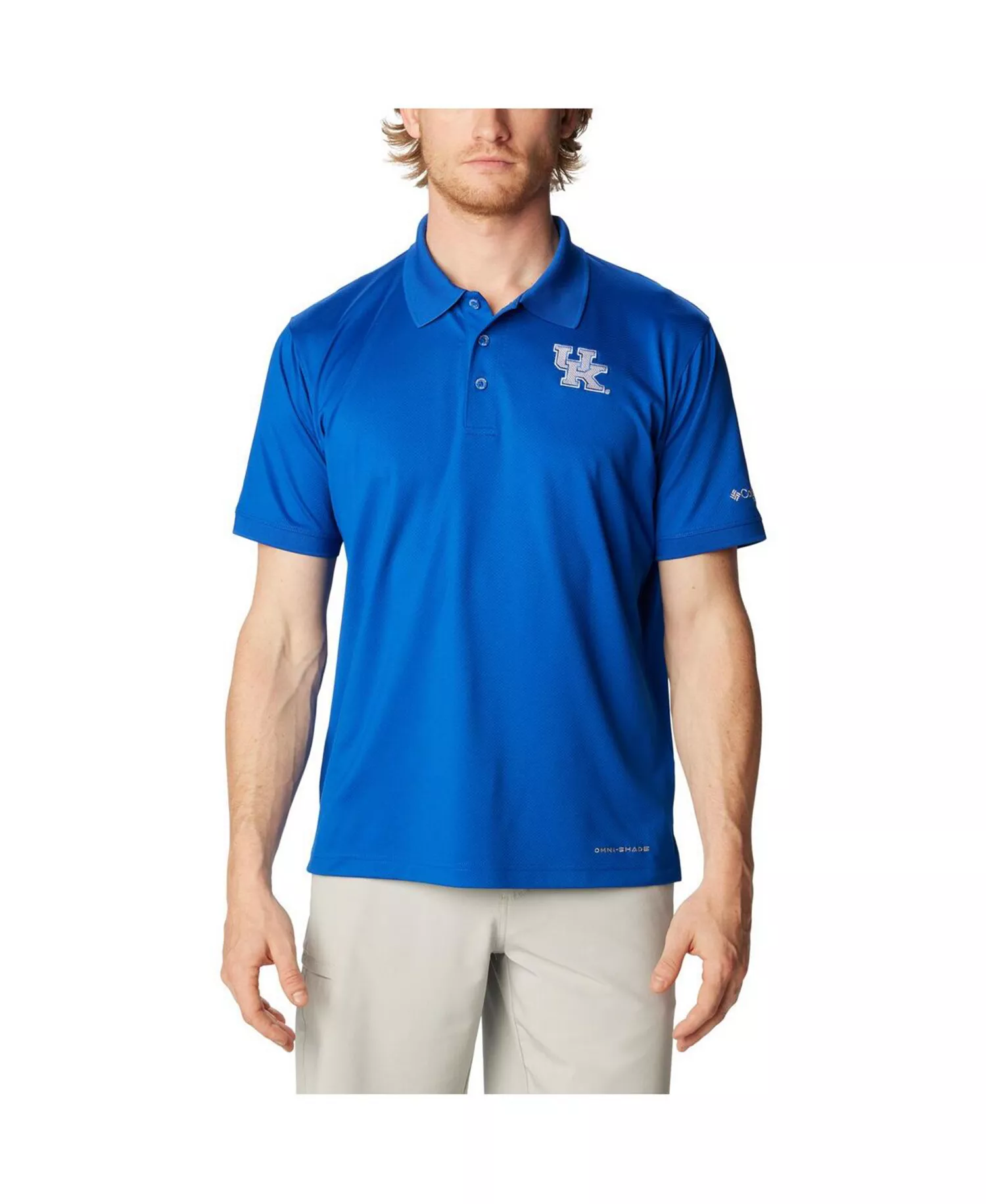 Men's Royal Kentucky Wildcats PFG Tamiami Omni-Shade Polo Shirt - Royal - L