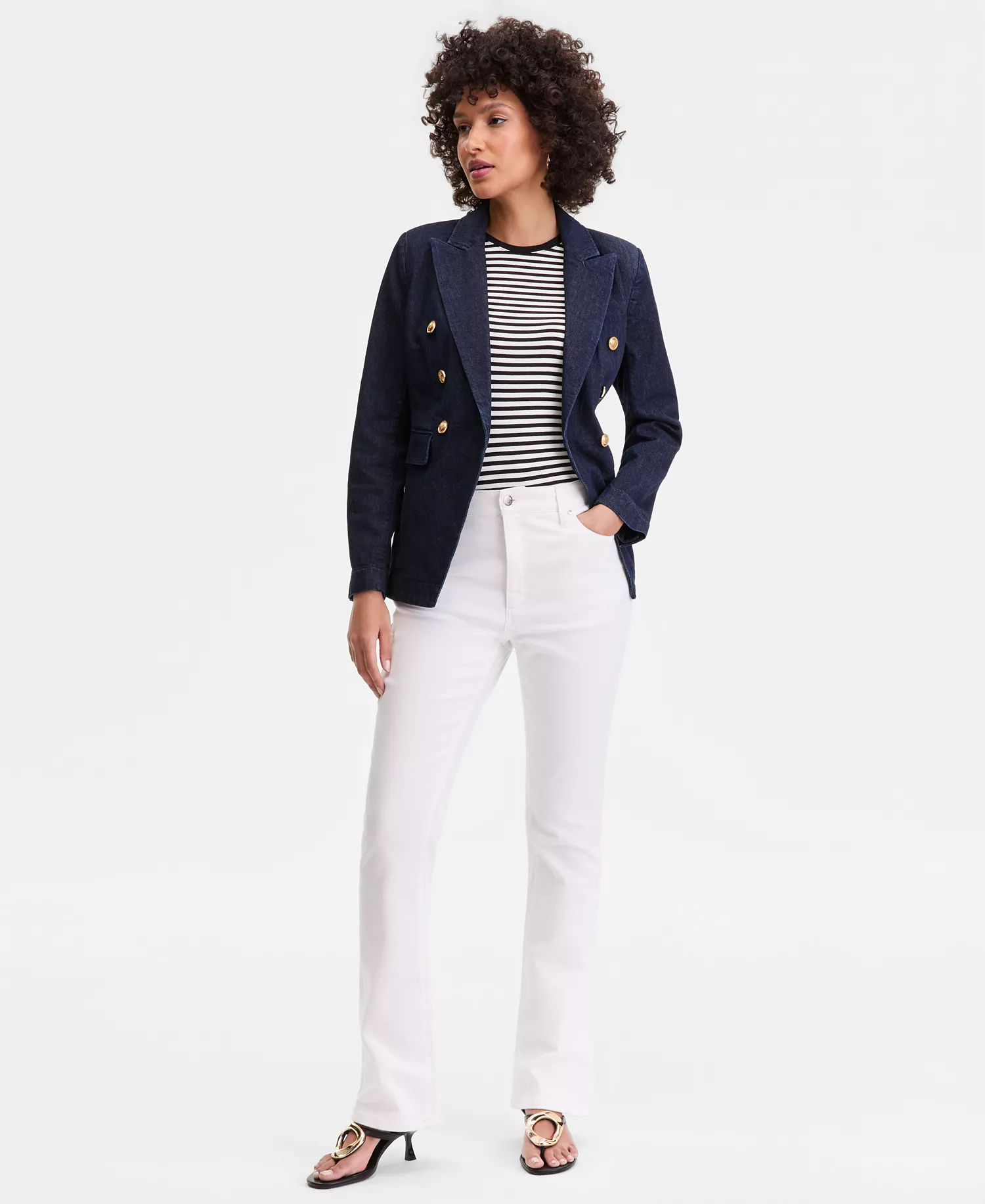 Women's Short-Sleeve Striped T-Shirt, Macy's Exclusive - Leera Stripe - L