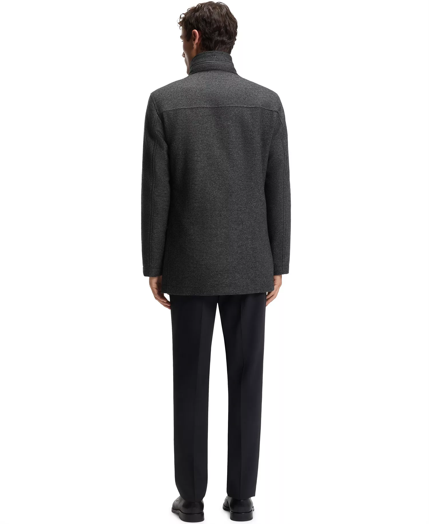 Men's Relaxed-Fit Wool-Blend Coat - Open Gray - 38R