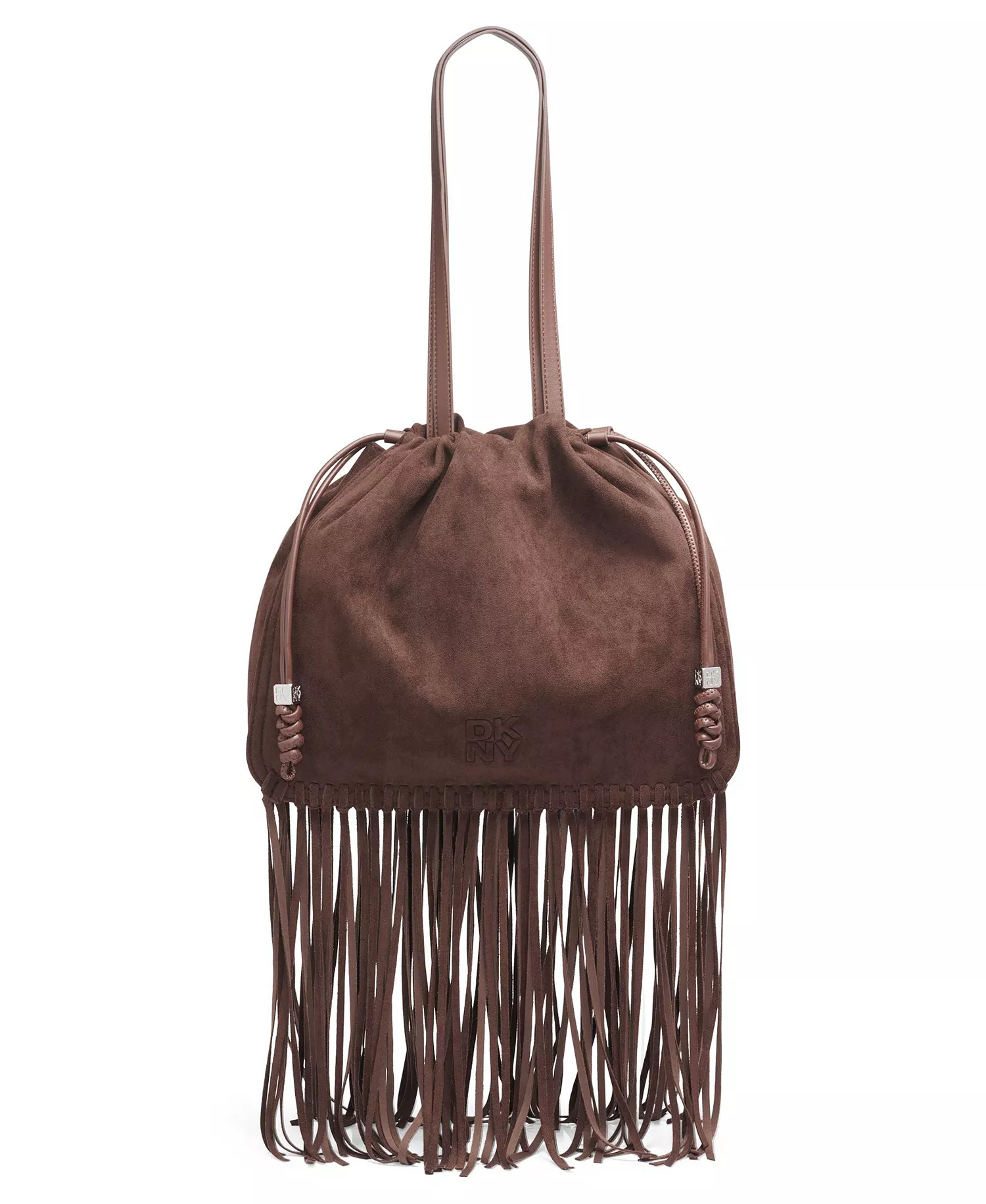 Halle Large Drawstring Tote Bag - Chocolate - NO SIZE