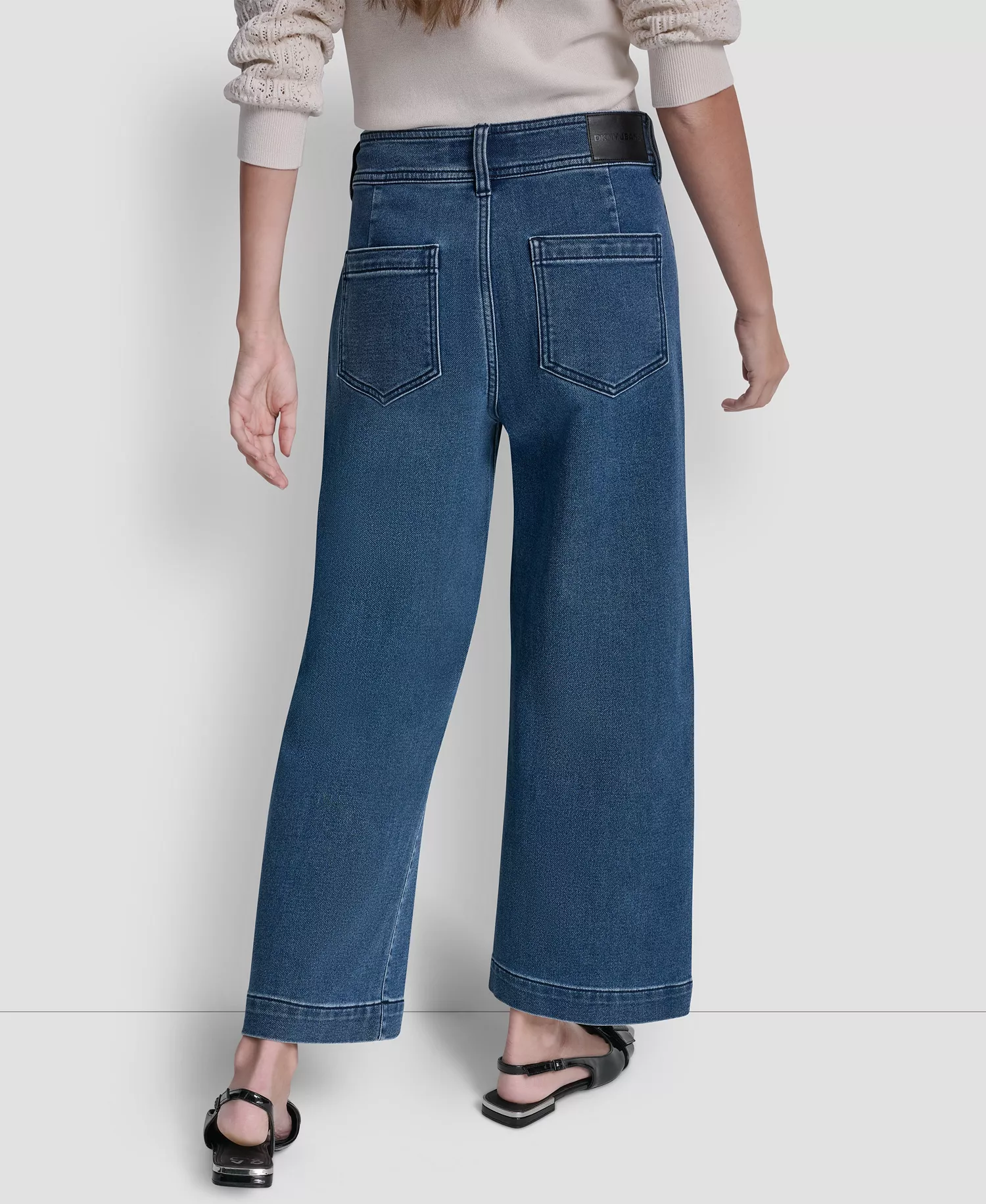 Petite Indigo Knit High-Rise Ankle Pants - Carroll - PL