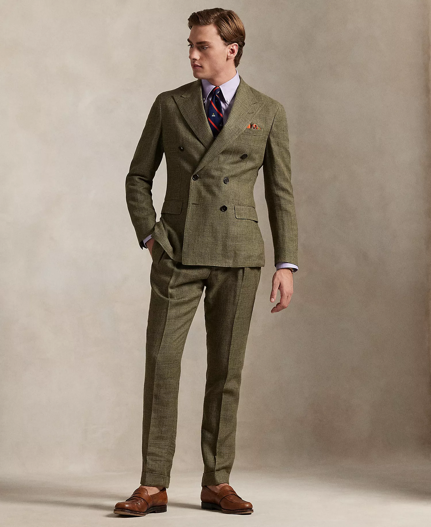 Men's Classic-Fit Pinpoint Oxford Shirt - Light Purple/White - 15 34/35