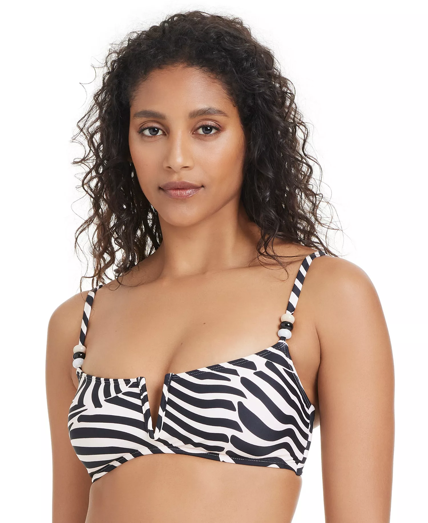 Women's Wild One V-Wire Bikini Top, Exclusively at Macy's - Costal Ivory - L