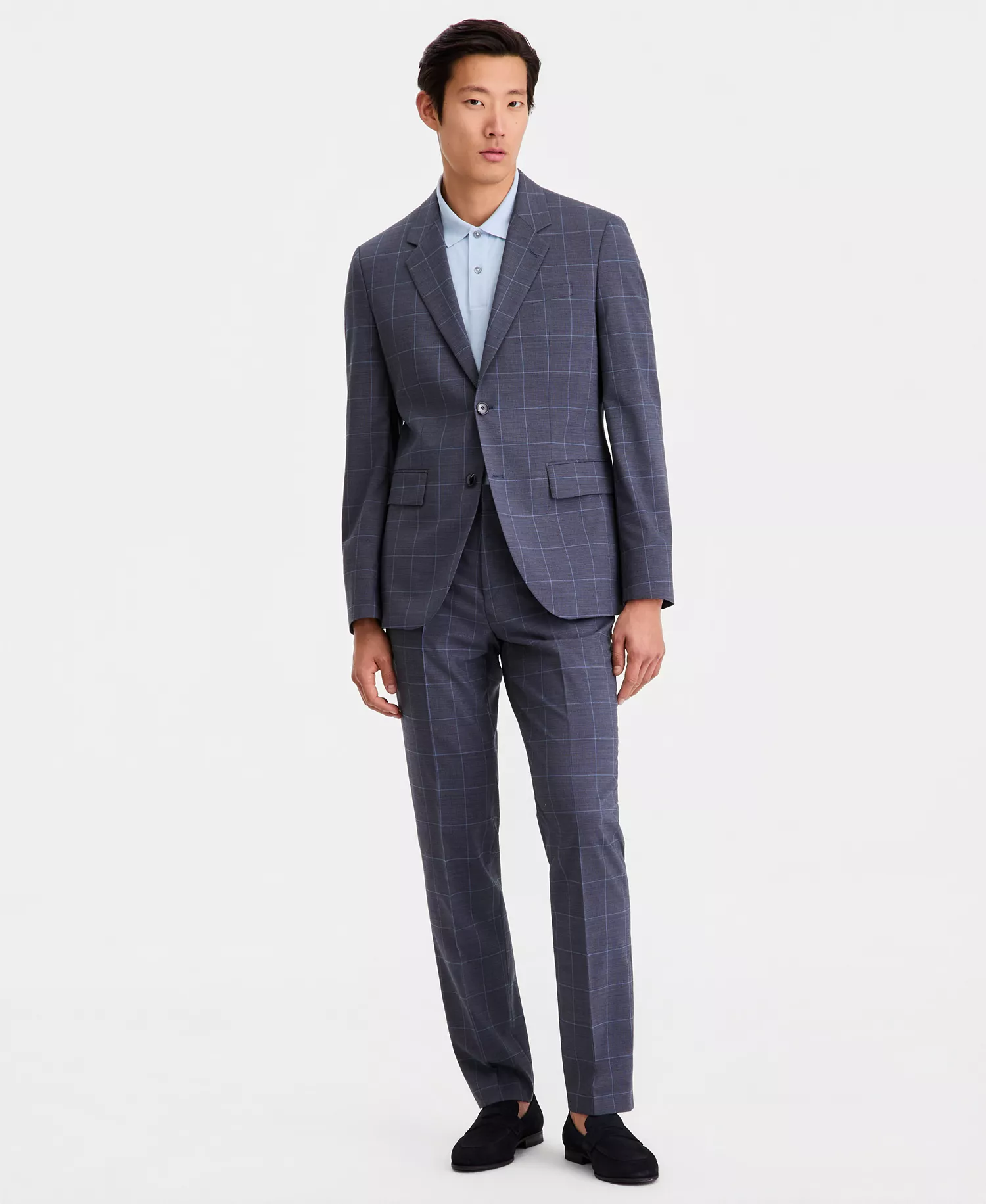 Men's Modern-Fit Suit Jacket - Blue - 36R