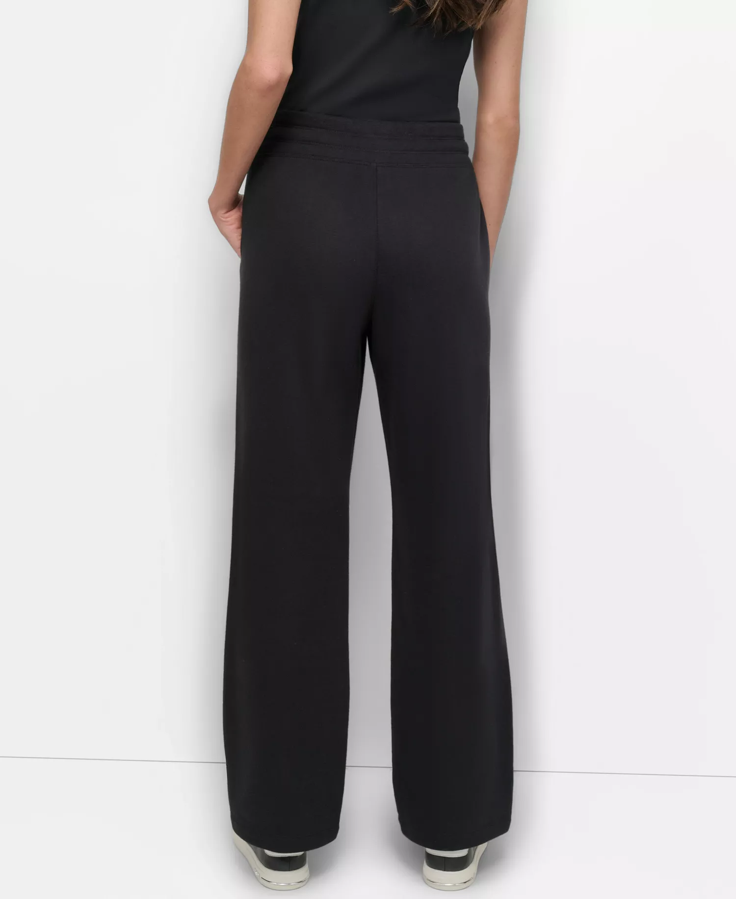 Women's Tonal Logo Patch Relaxed Fit Track Pants - Black - XL