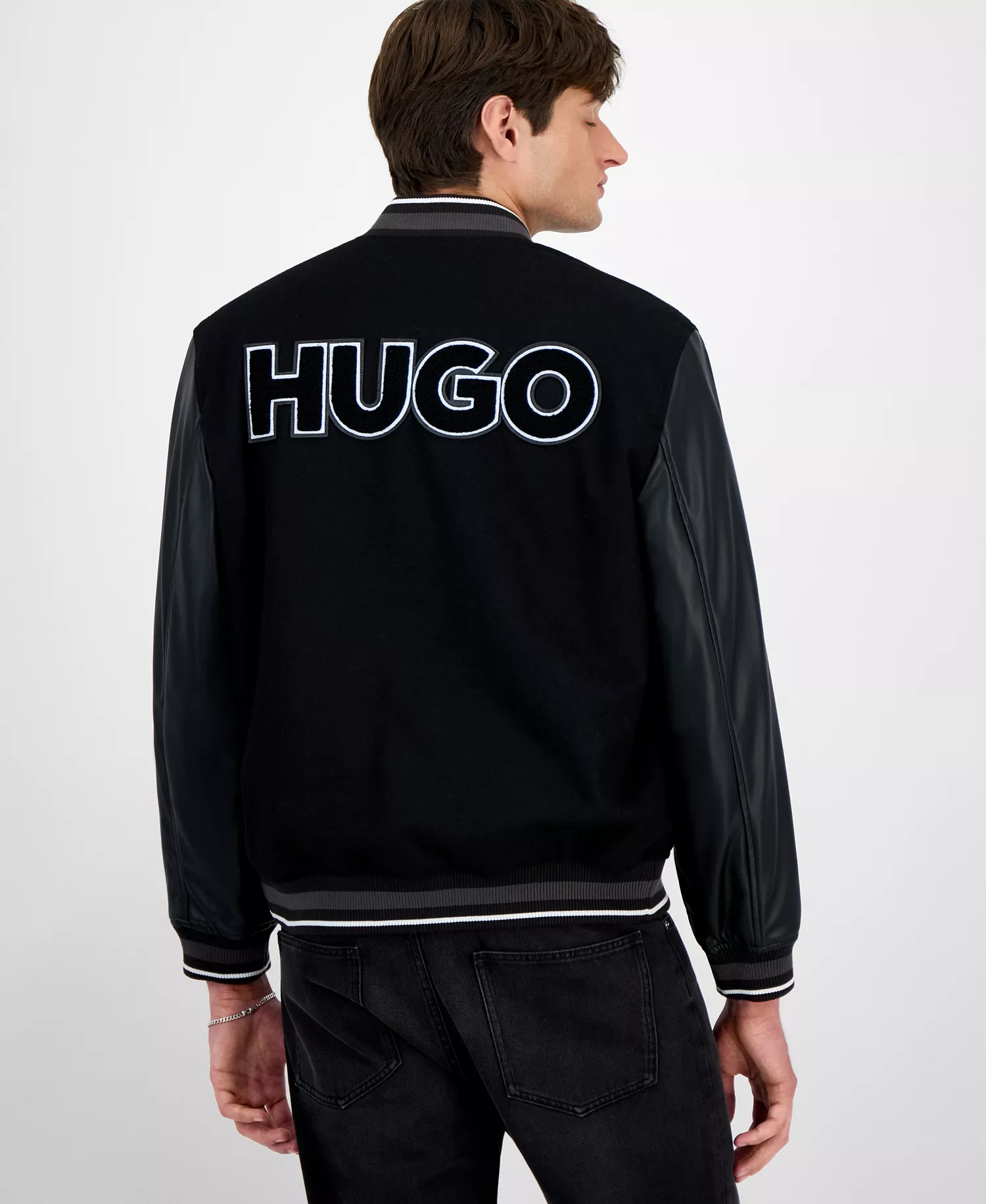 HUGO by Men's Babic Coach Jacket - Black - 2XL