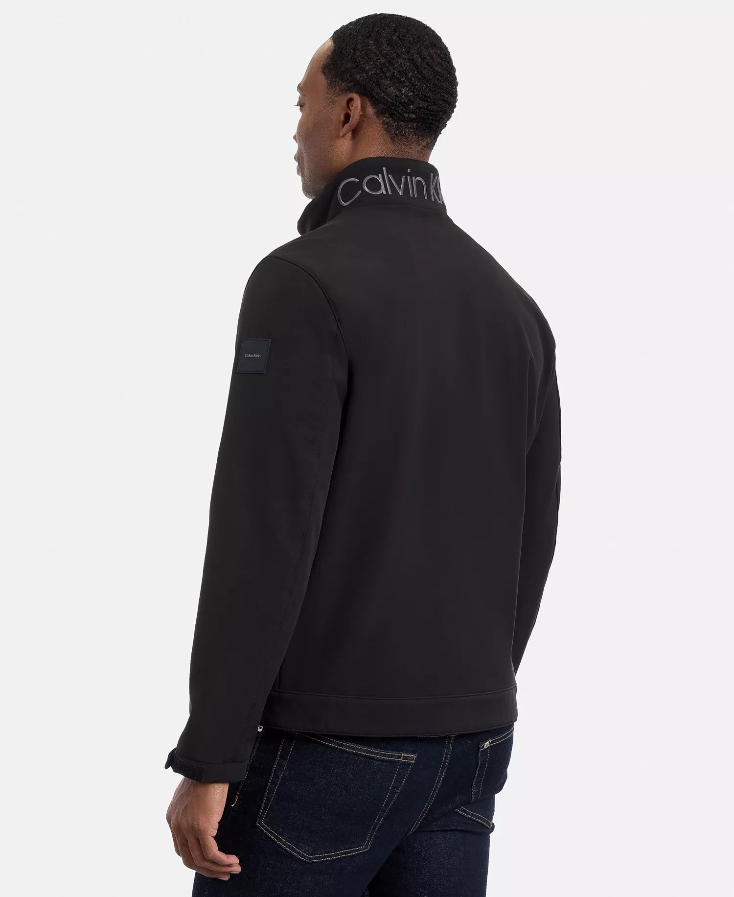Men's Water Resistant Softshell Jacket - Black - 2XL